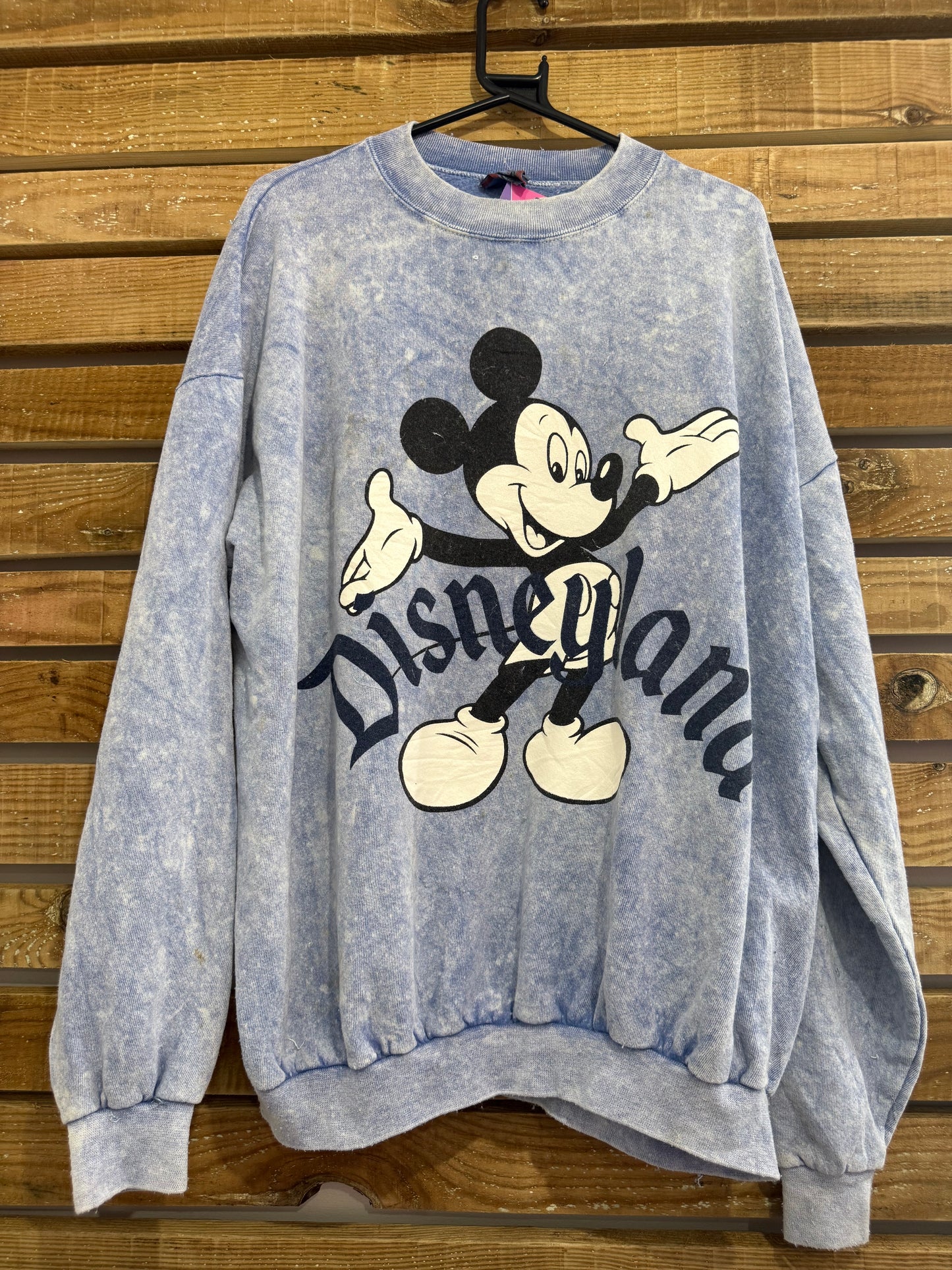 Vintage RARE 80s Disney Mickey Mouse sweater. USA. Size XL. Blue acid wash.