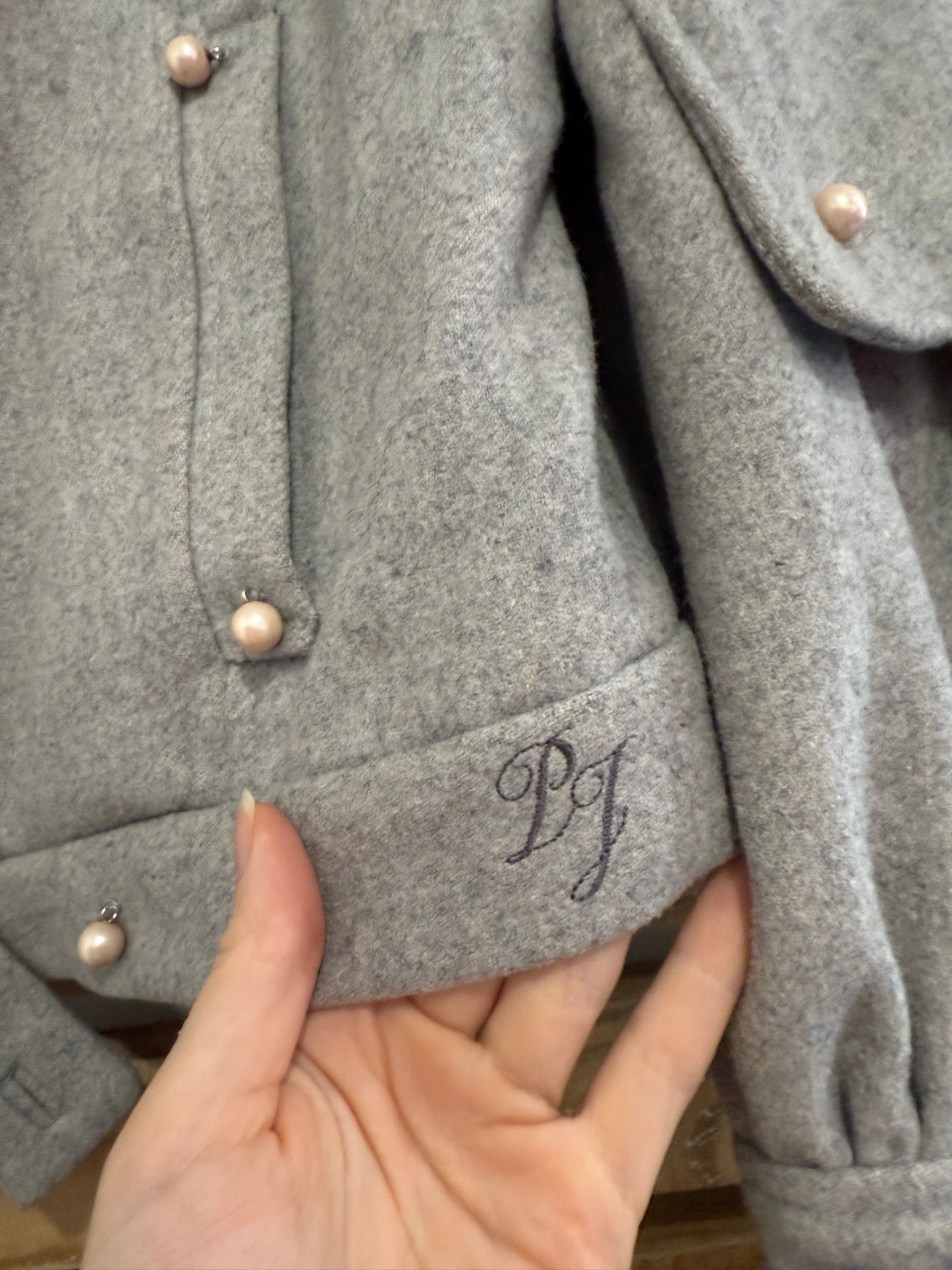 Vintage Y2K Pepe Jeans pearl woollen jacket. Size Large.