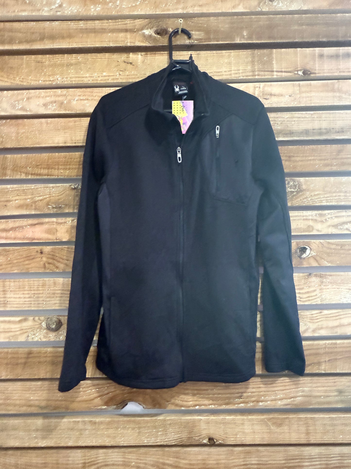 Vintage 90s Spyder zip up fleece/ knit jacket. Motorbike. Size Large