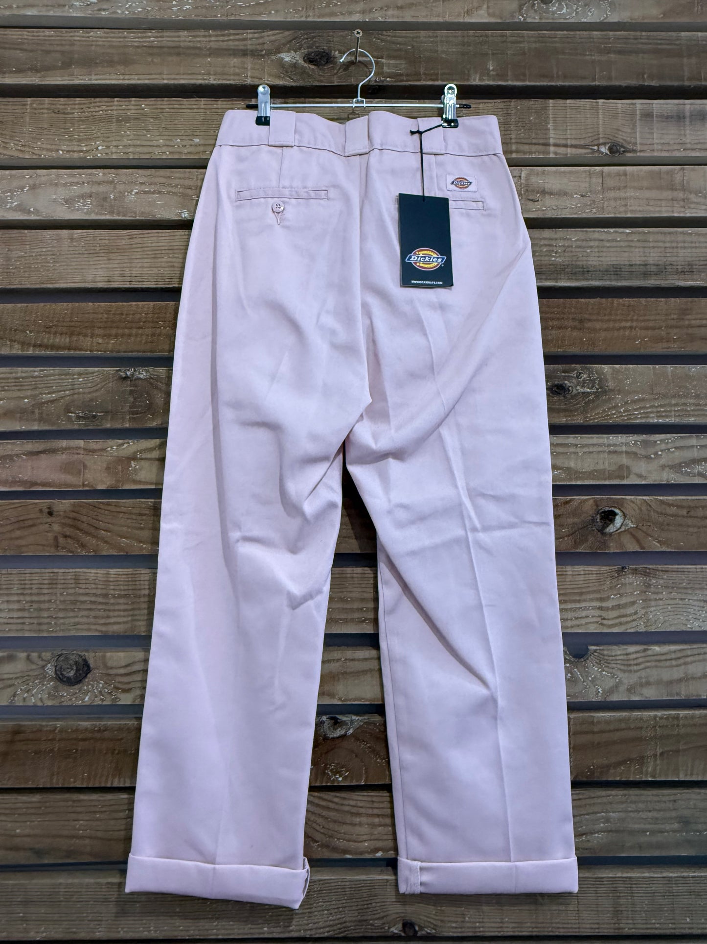 BNWT Dickies pink chino trousers/ pants . Workwear. Labelled a waist 26”, measure 28.