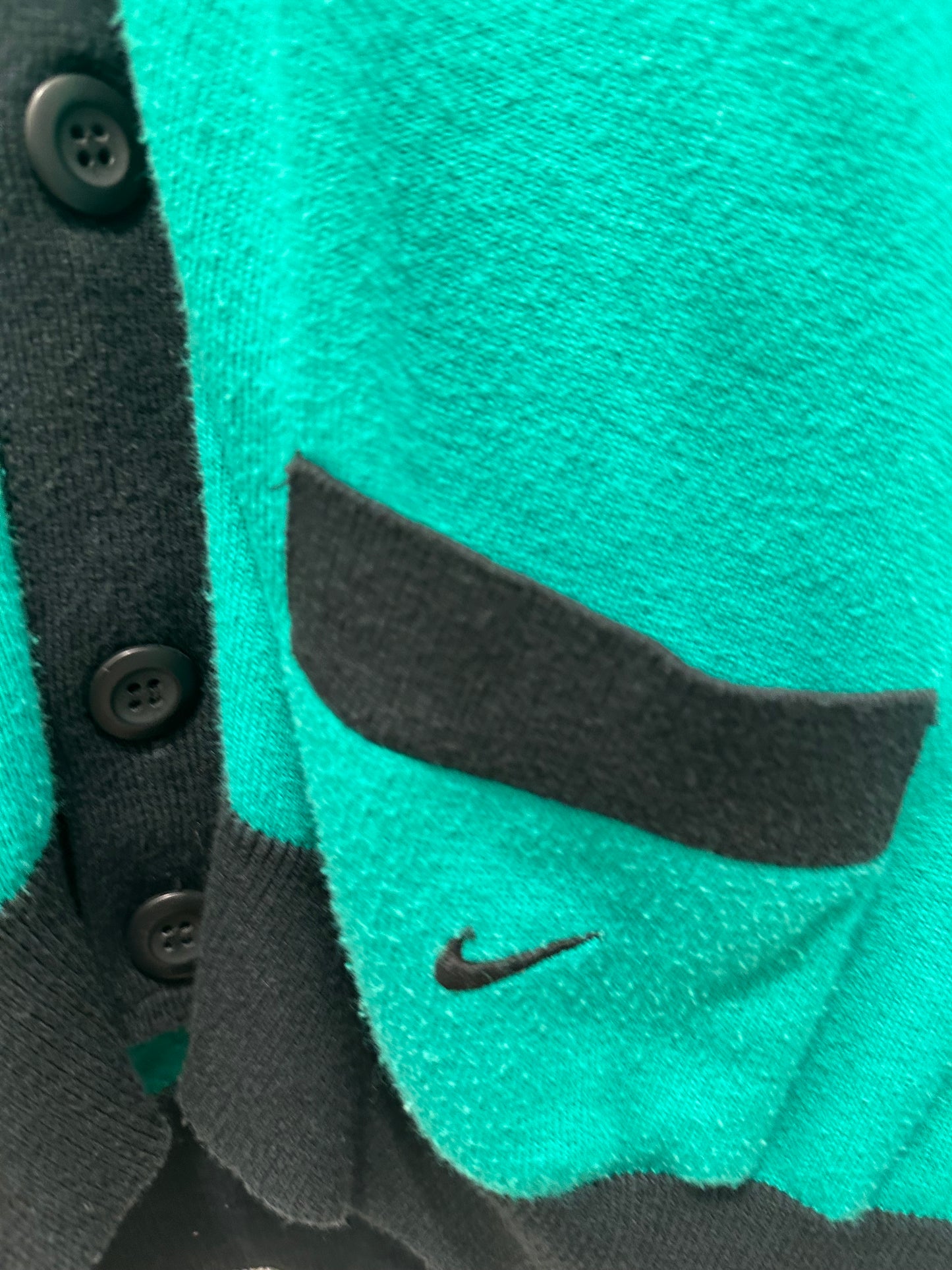 Vintage 90s Nike Golf knitted cardigan. Green & Black. Size Medium