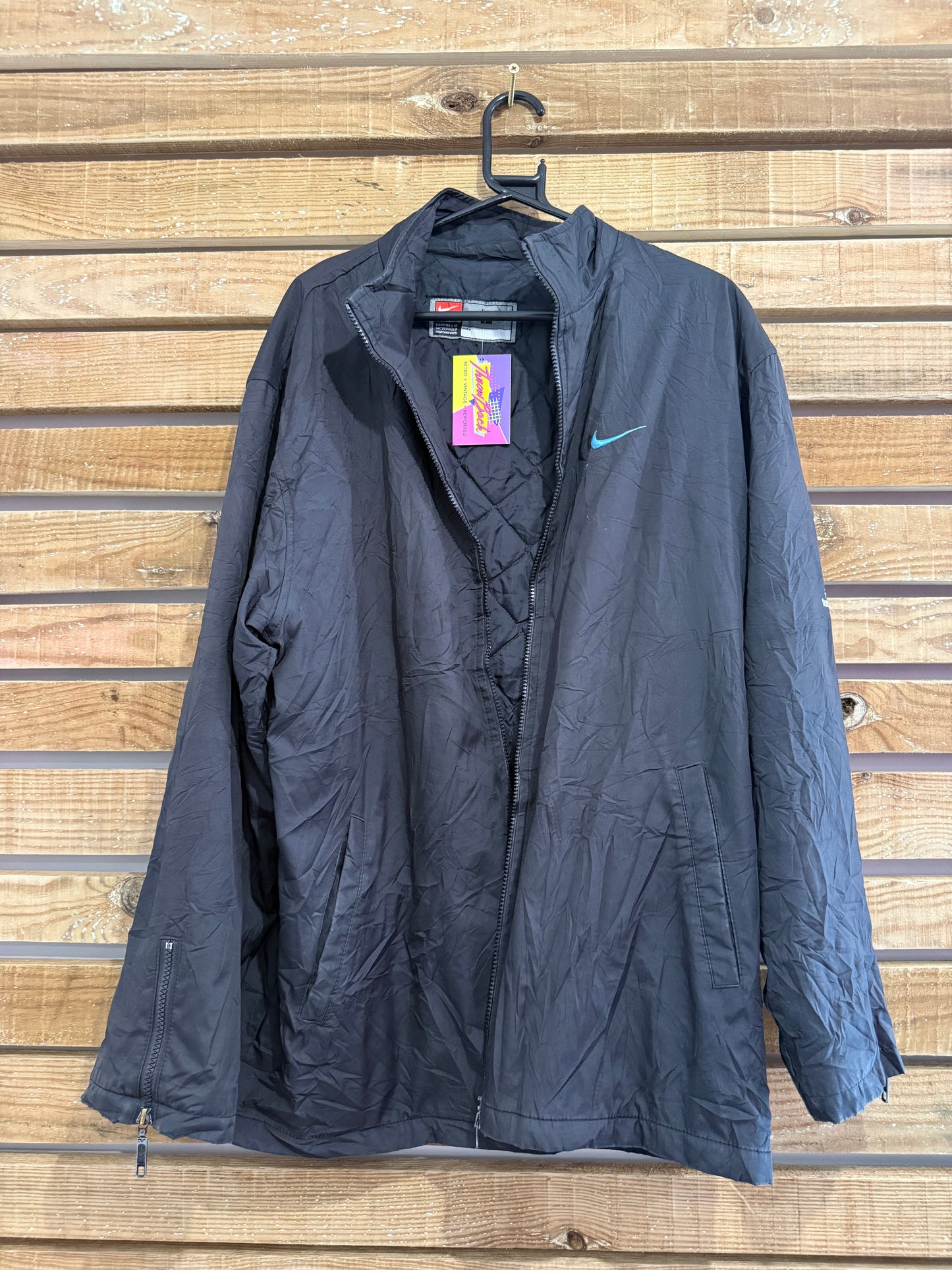 Vintage Y2K Nike IIHF Torino 2006 zip sports waterproof coat/jacket. Size Large