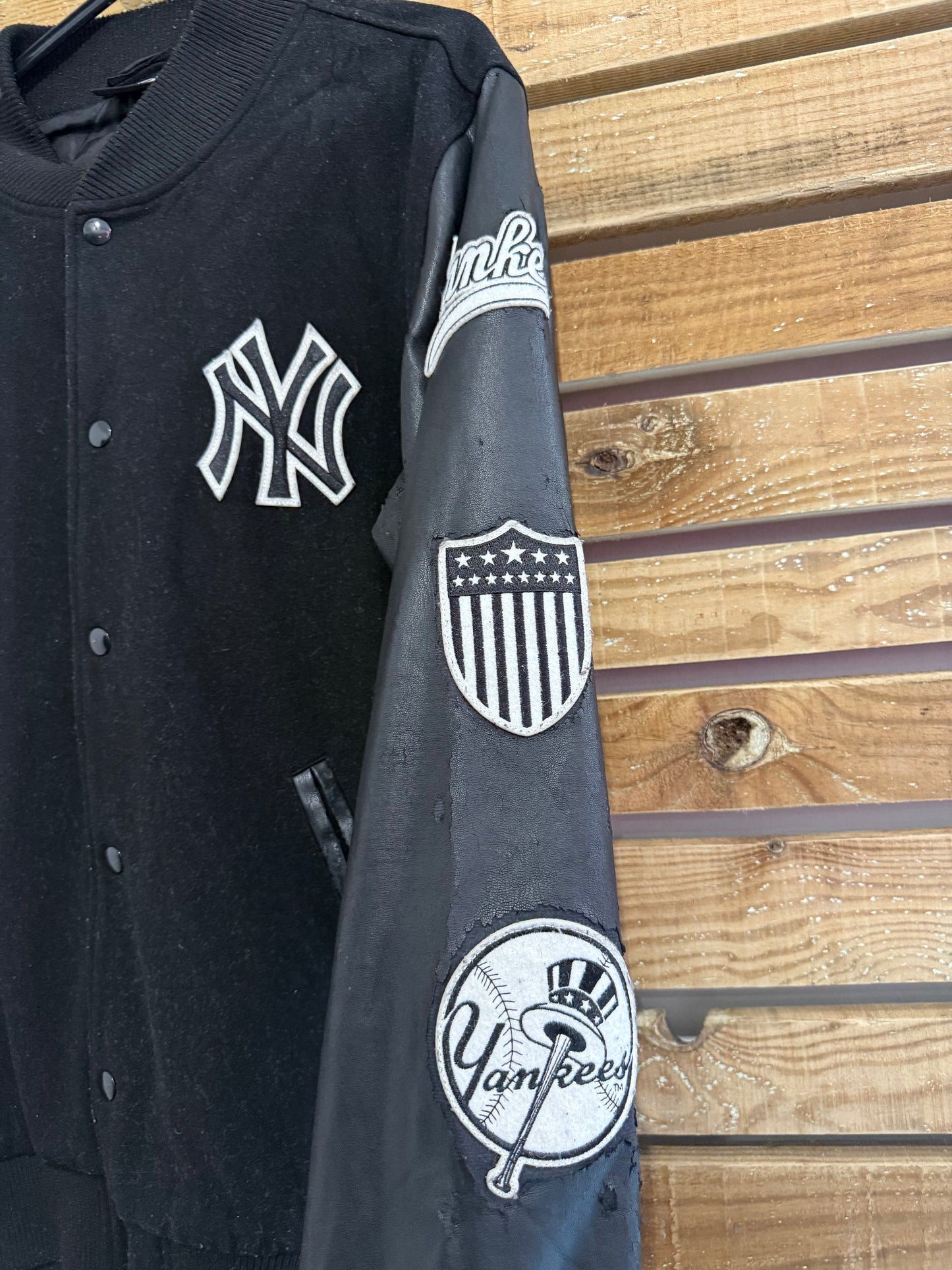 Vintage 90s New Era NY Varsity Jacket. USA College Jacket. Size XL