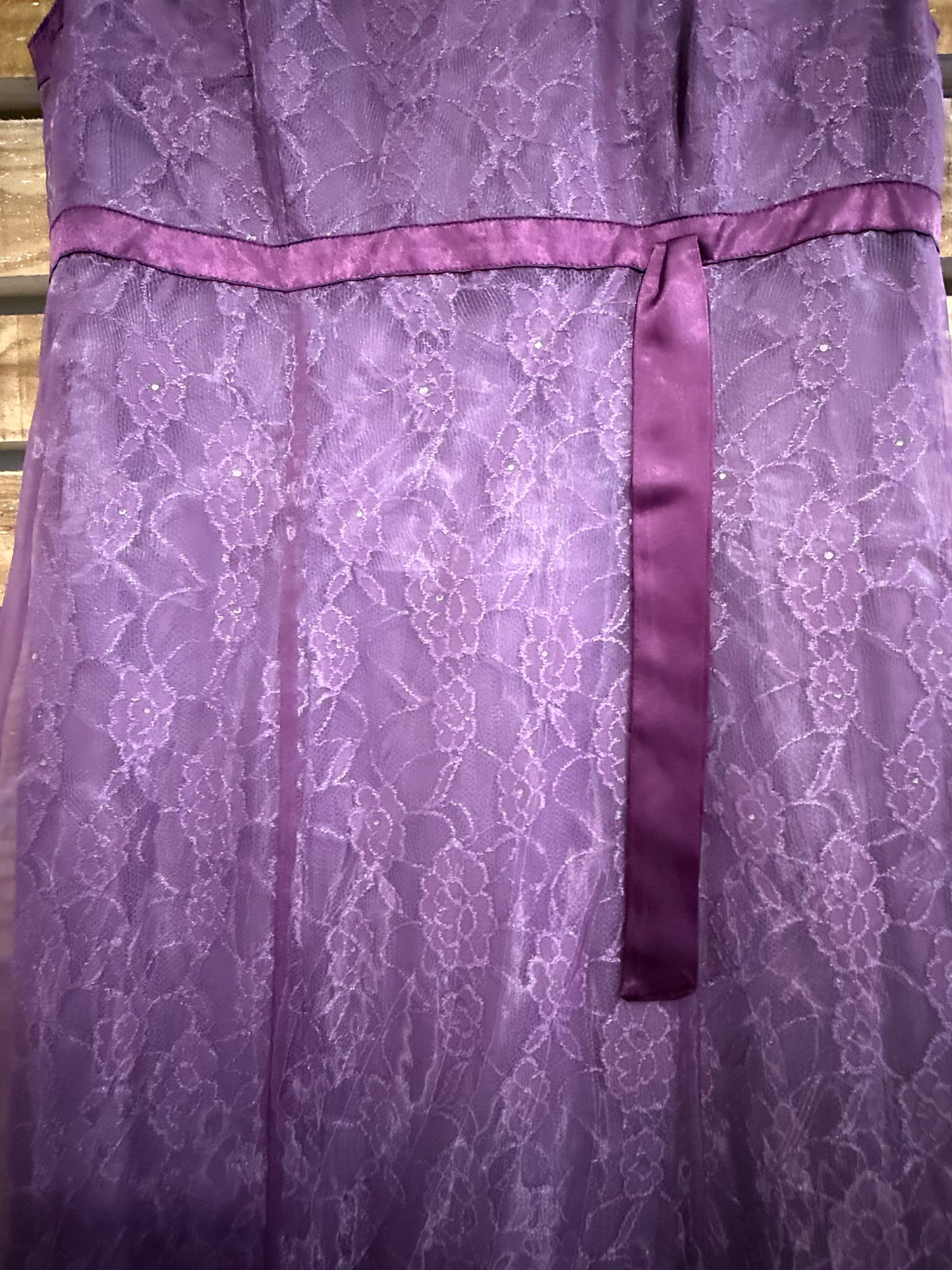 Vintage 80s Betty Barclay party dress. Purple. Prom/ summer. Size 12.