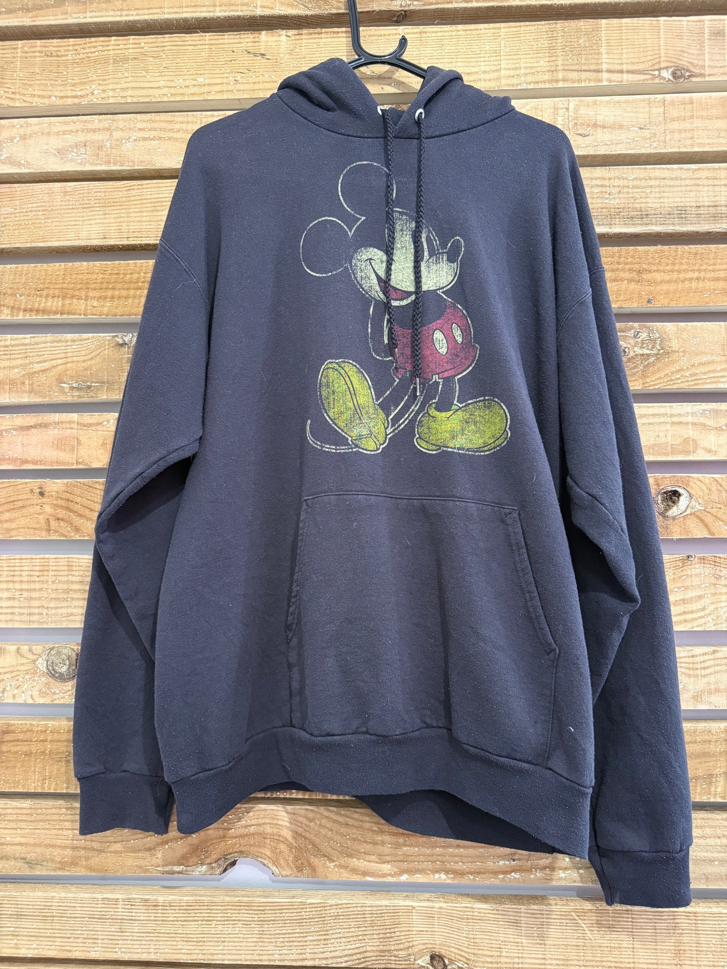 Vintage Y2K Disney Mickey Mouse hoodie/ hooded sweater. Black. Size Large