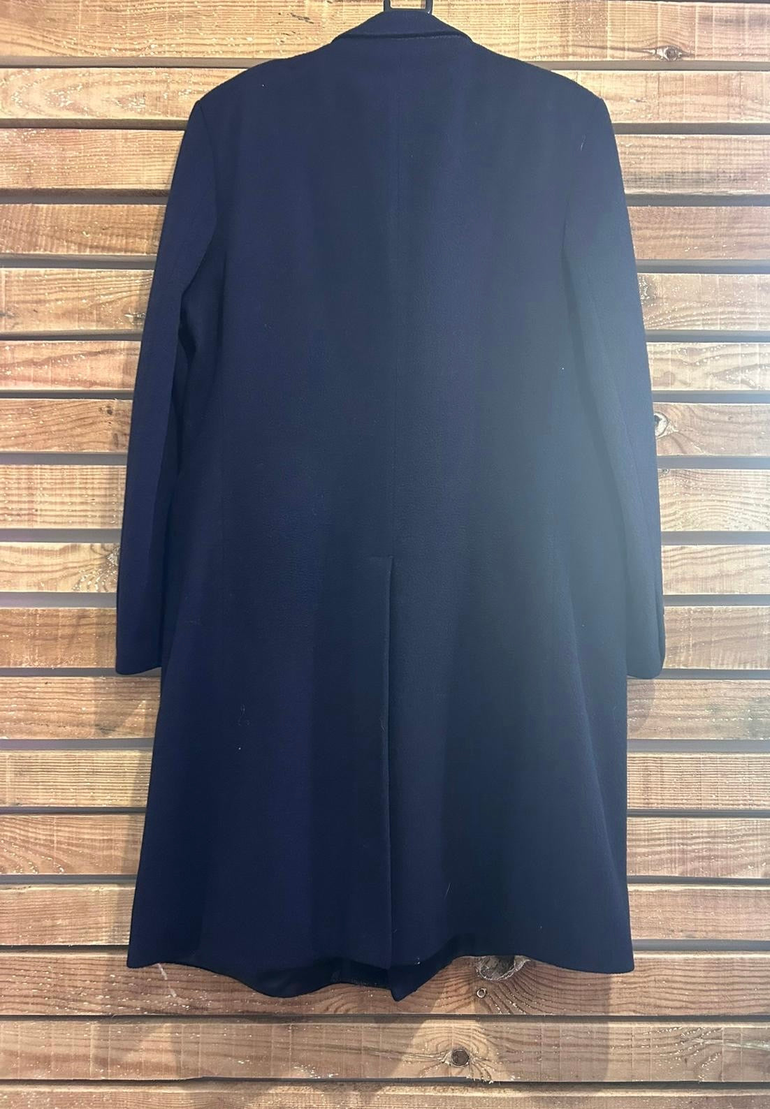 Vintage 80s Wool St Michaels Coat. Navy. Size medium.