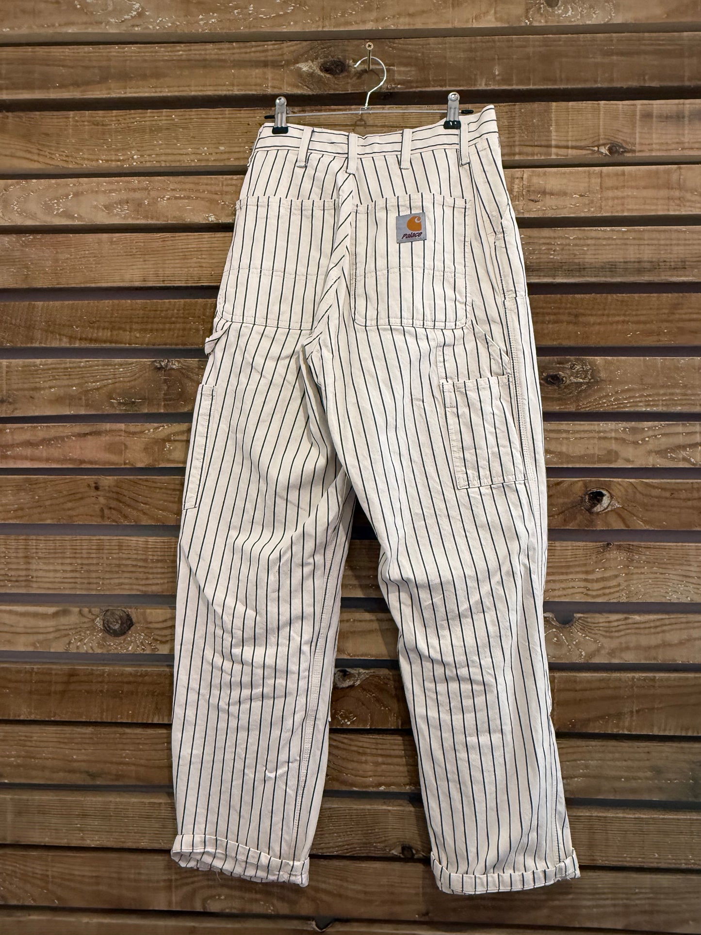 Palace x Carhartt Carpenter pants. Double knee. Michigan pinstripe trousers. 26” waist. 30.5” inside leg.