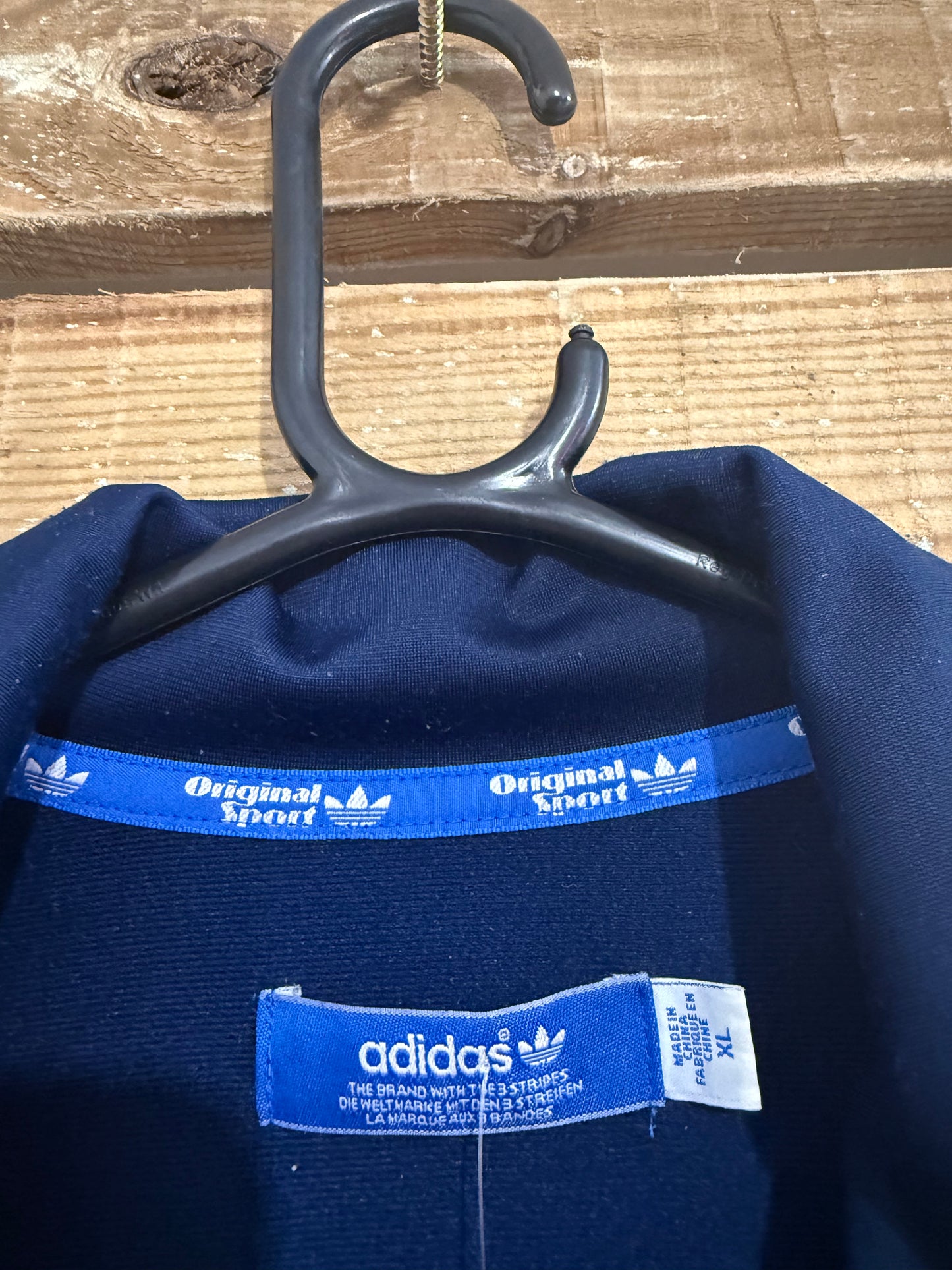 Vintage 90s Adidas track zip up sports jacket. Size XL. Festival.