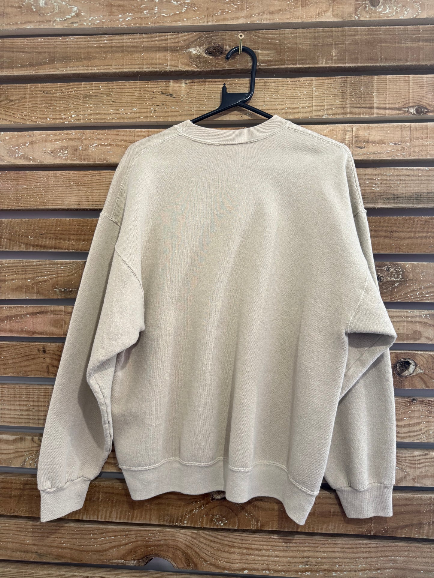 Vintage 80s Grand Ole Opry embroidered sweater/sweatshirt. Made in USA. Beige. Size Large.