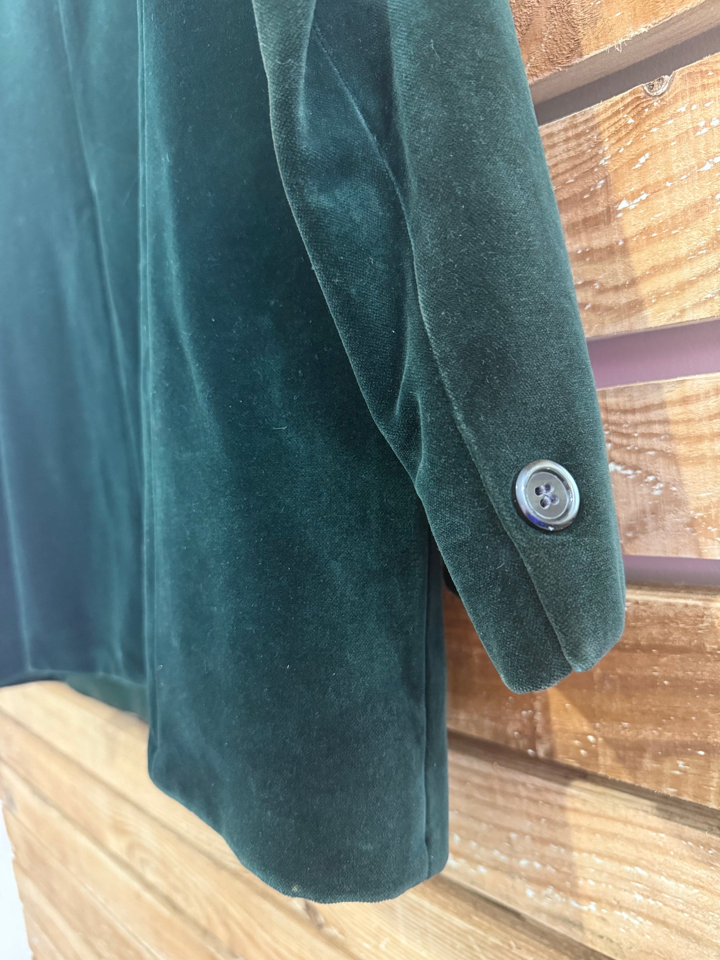 Vintage 80s Boss of Switzerland velvet Blazer/ Jacket. Size 42” chest, medium.