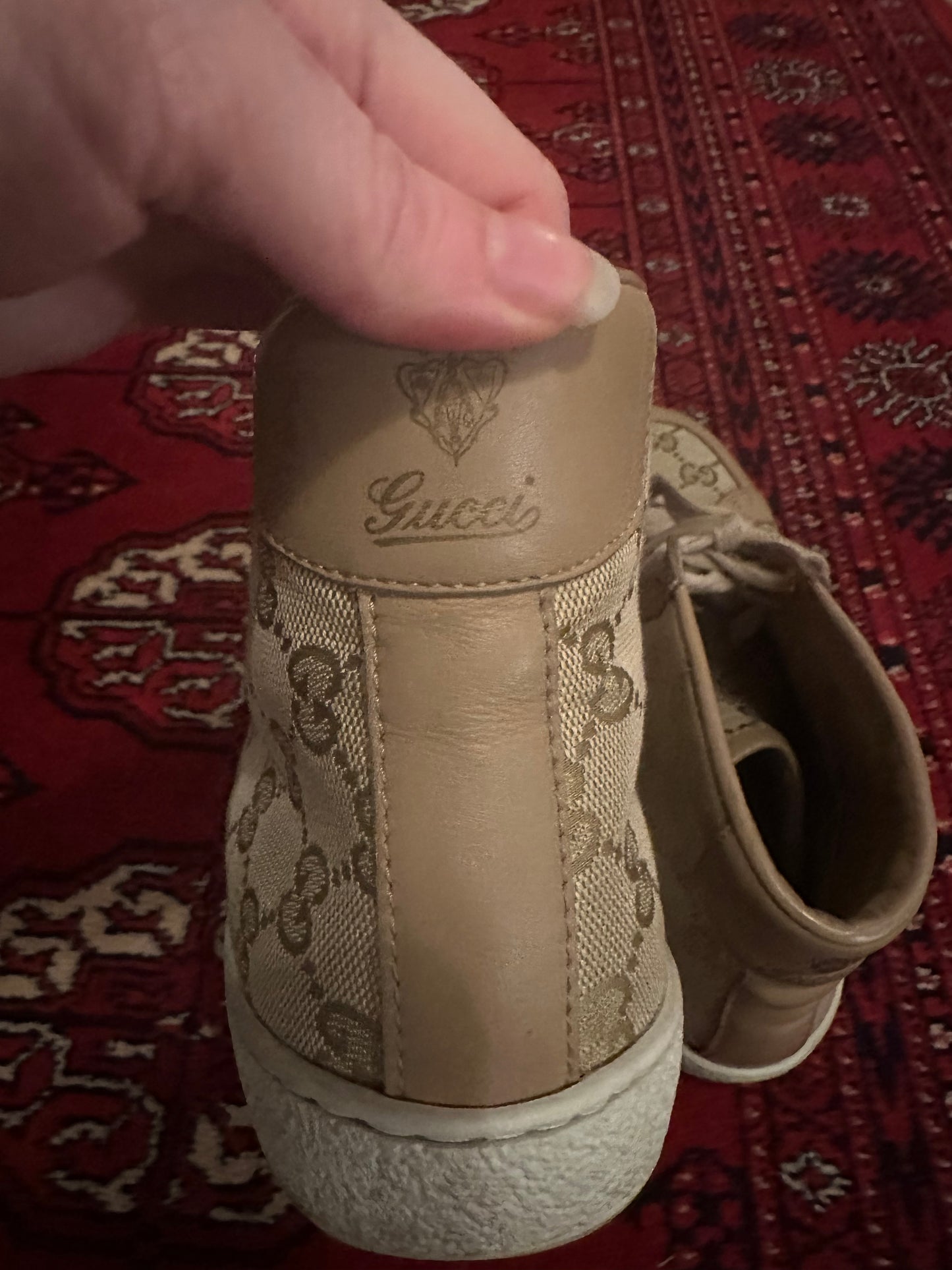 Vintage Y2K Gucci original monogram GG trainers/ sneakers. Size 37 (UK4)