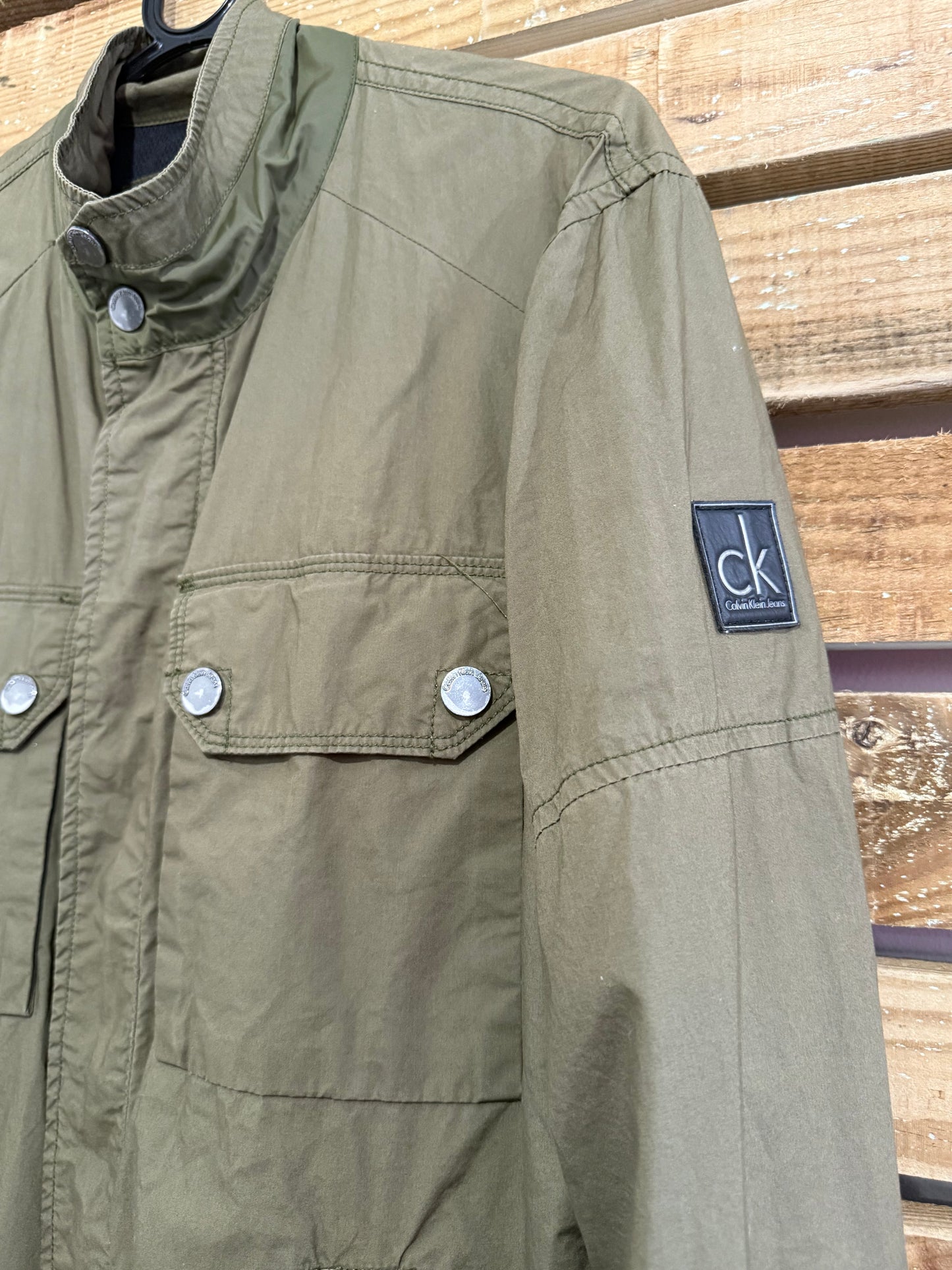 Vintage Y2K Calvin Klein field military bomber Jacket. Medium.