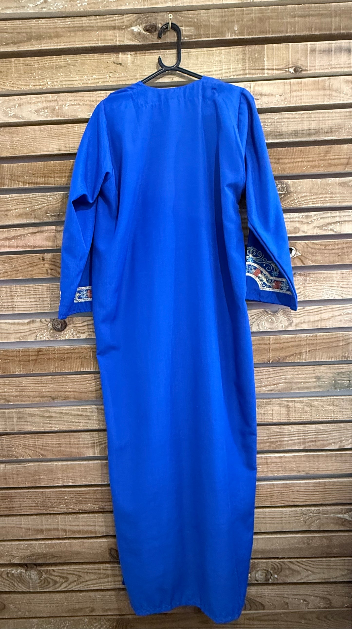 Vintage Y2K embroidered kaftan dress. Blue. Summer. Free sizing.