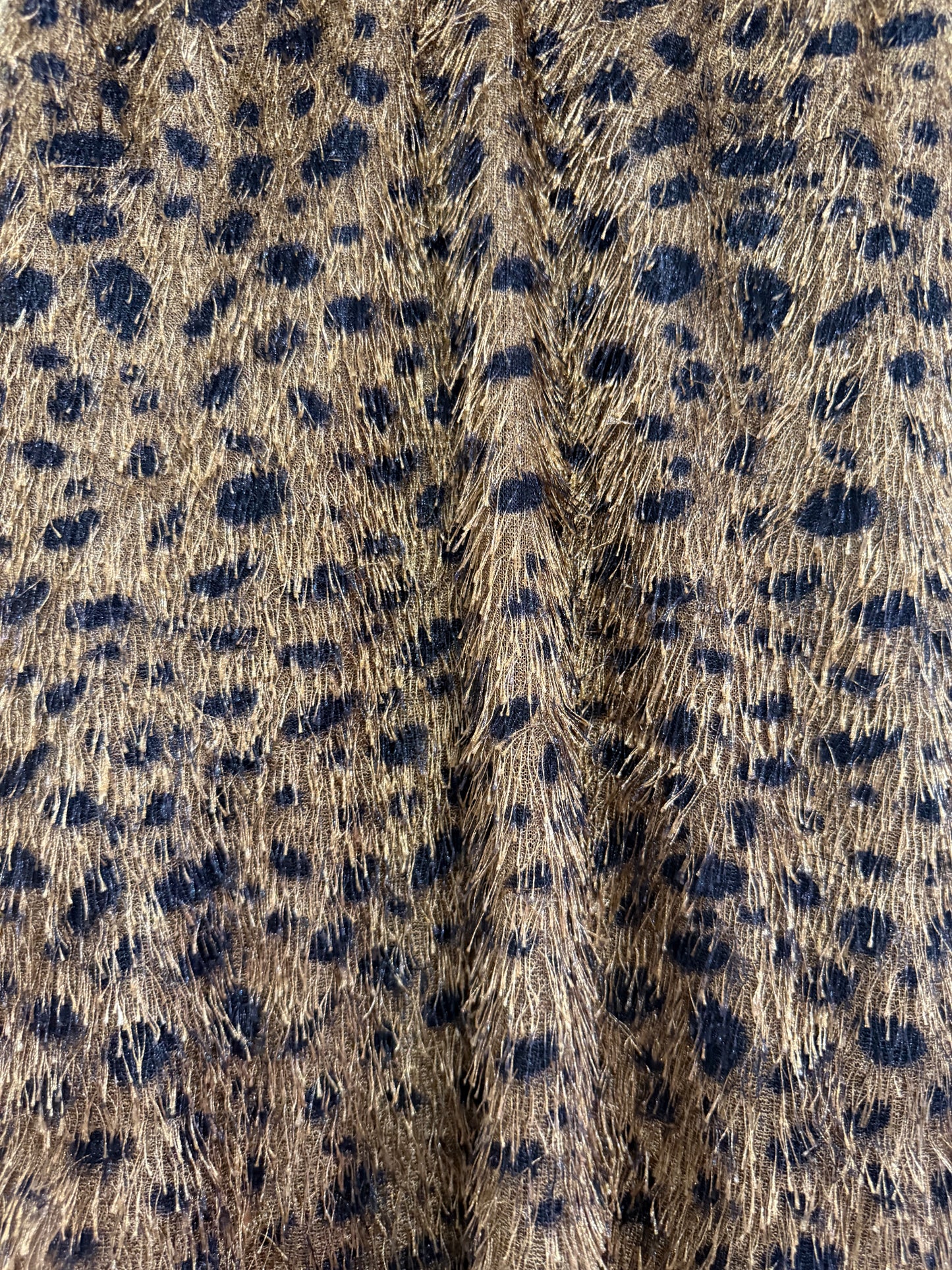 Vintage Y2K leopard print fluffy dress. Size 8. Festival. Chain detail.