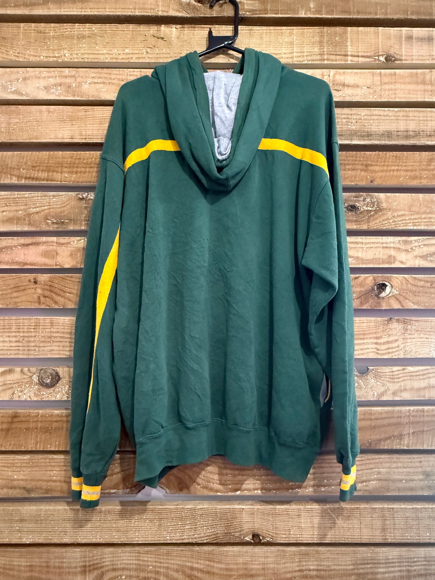 Vintage 90s NFL Green Bay Packers hoodie/ hooded sweater. Green. Size Large.