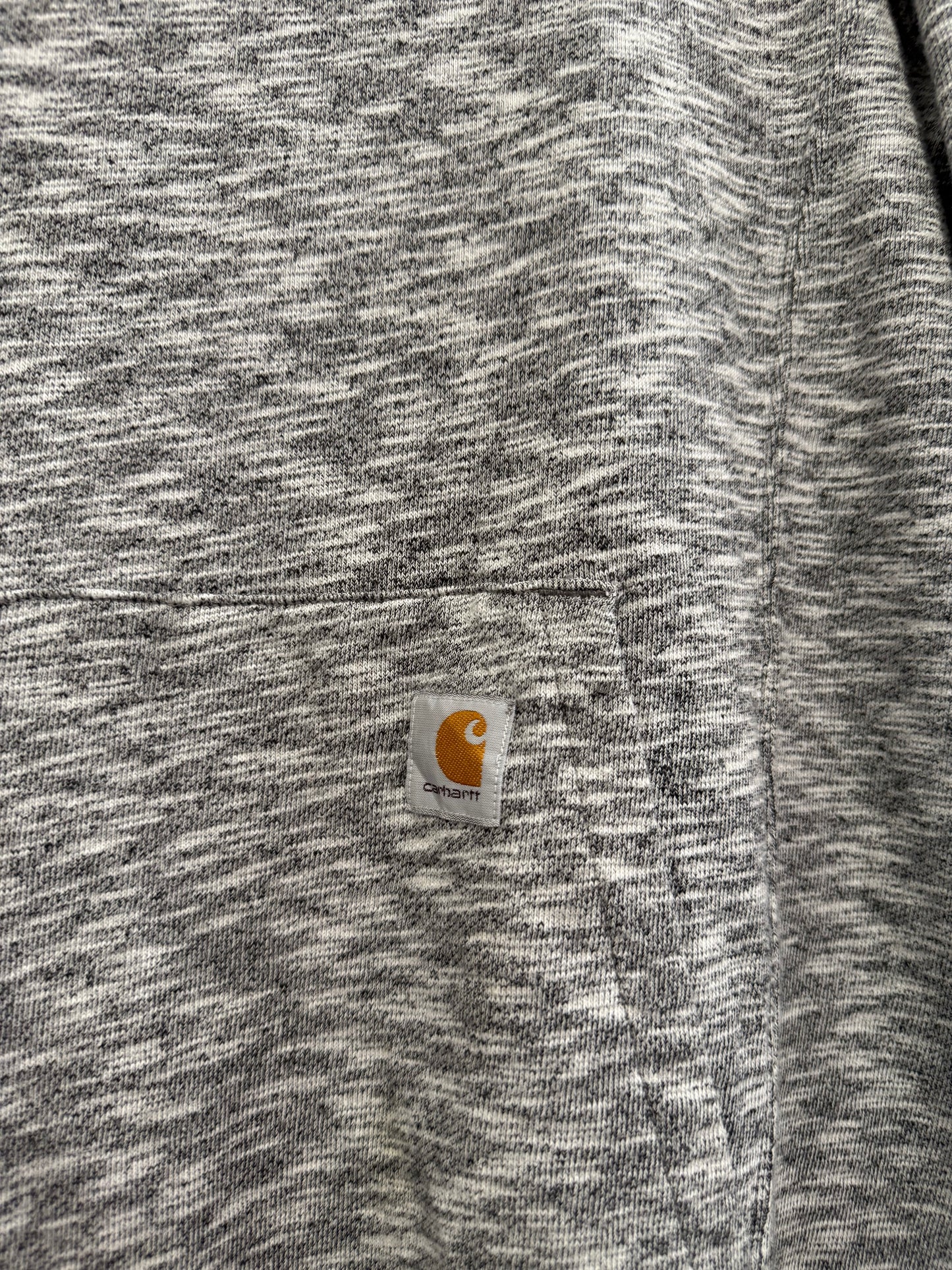 Vintage Y2K Carhartt hoodie/ hooded sweater. Grey. Size Large. Workwear.