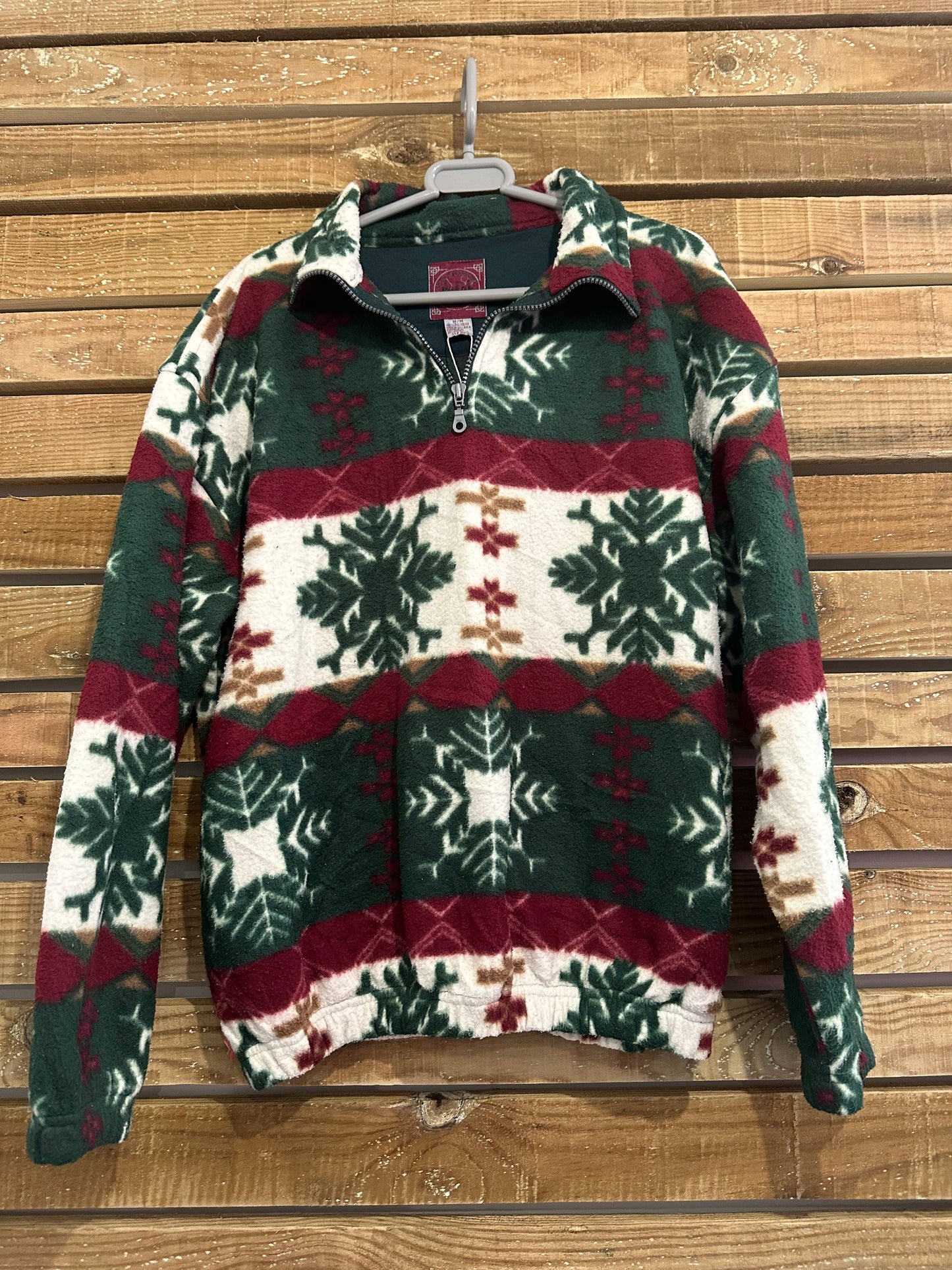 Vintage 90s patterned fleece. 1/4 Zip. Size Medium