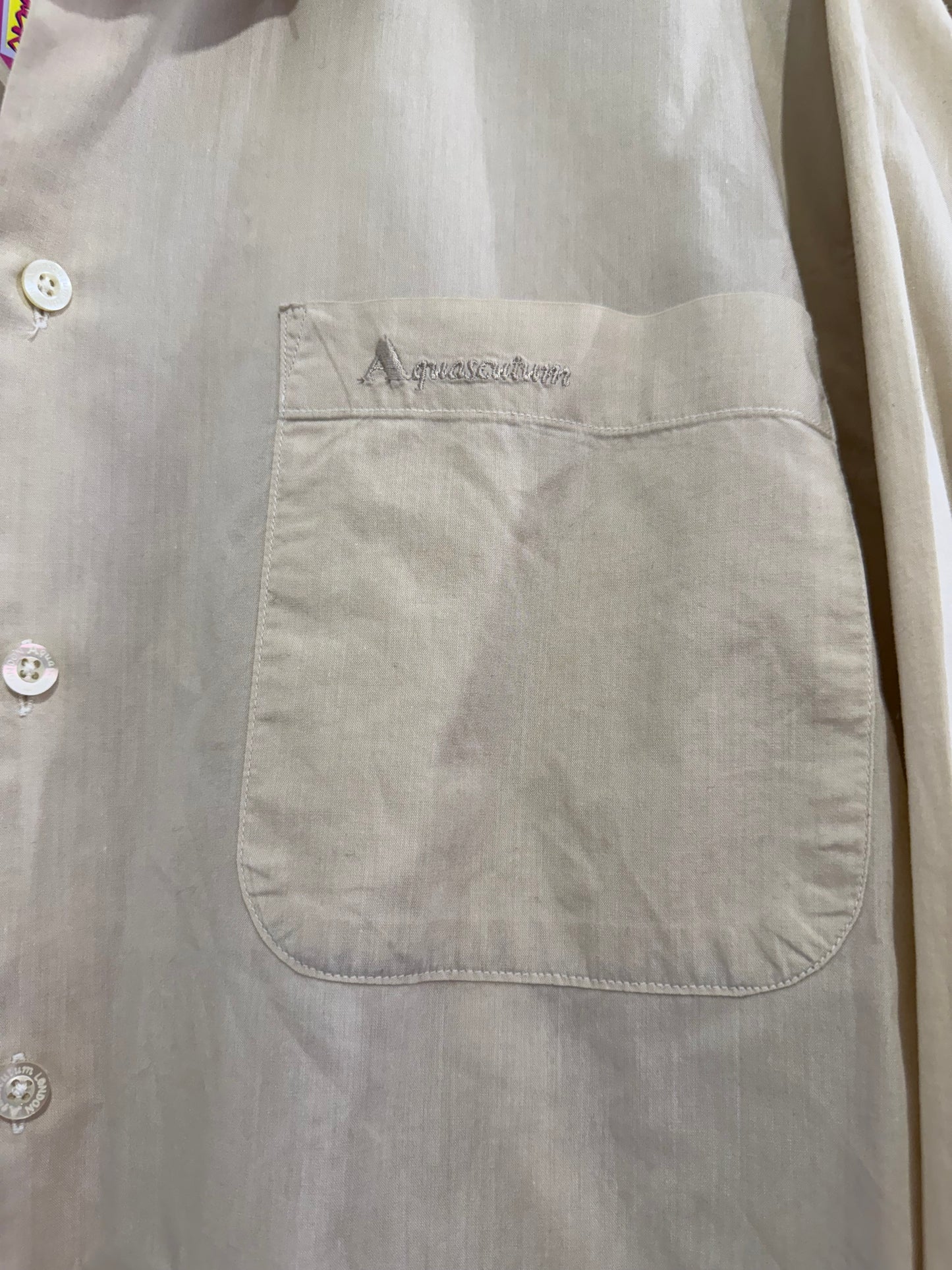 Vintage 80s Aquascutum button up smart shirt. Size Medium.