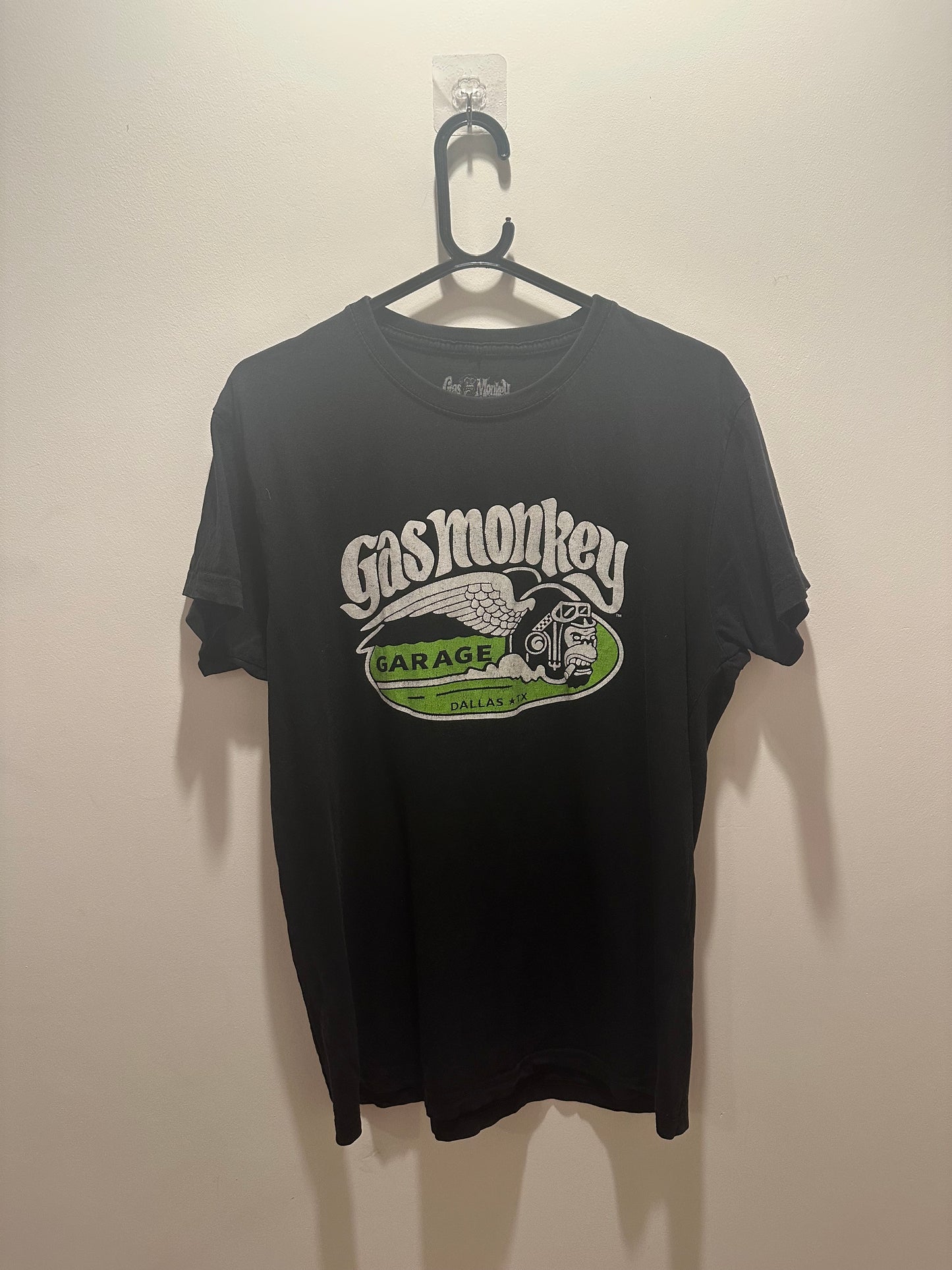 Vintage Y2K Gas Monkey Motif Motorcycle T-shirt. Biker. Size Medium