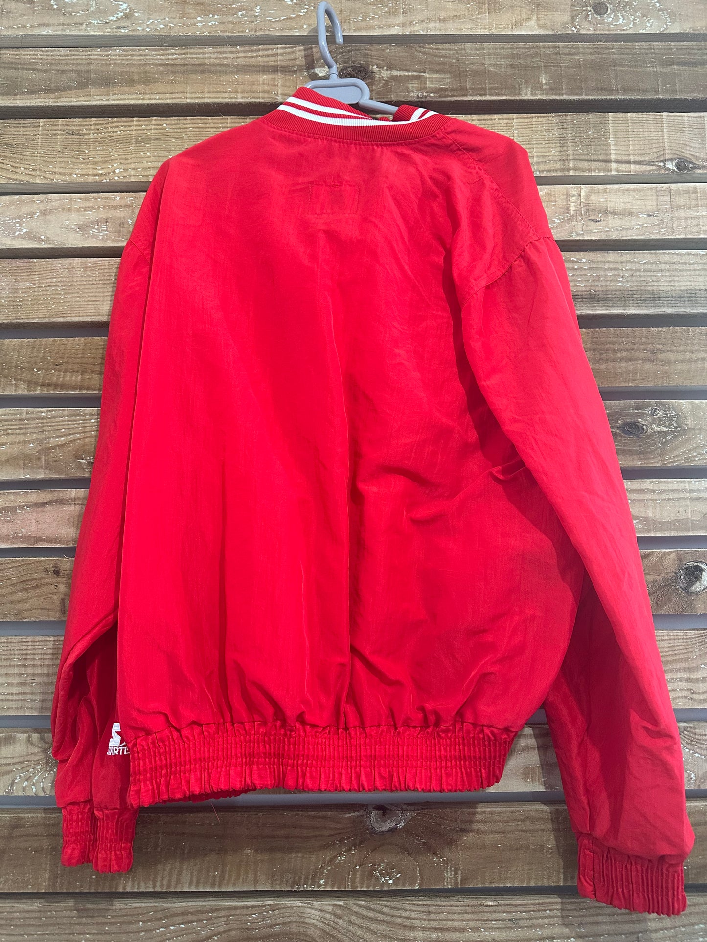 Vintage 90s 1/4 zip Starter windbreaker/ shell jacket. Size XL. Festival. USA.