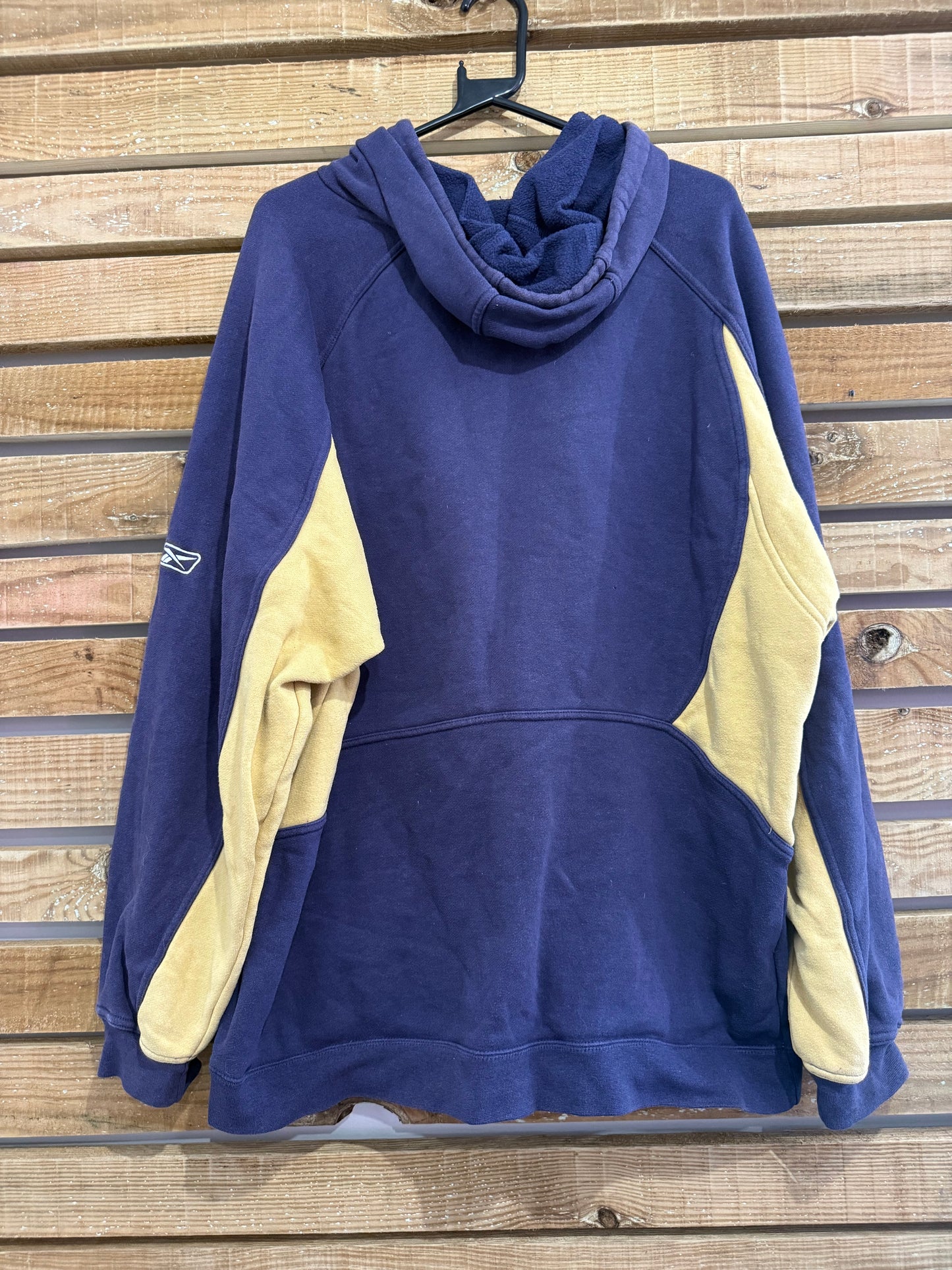 Vintage 90s Reebok CFL hoodie/ hooded sweater. Blue. Size Large