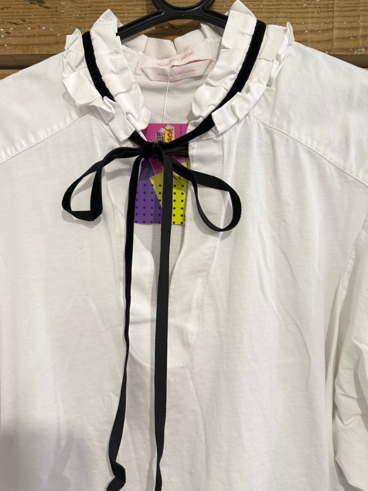 See by Chloé white blouse with neck tie. Size medium.
