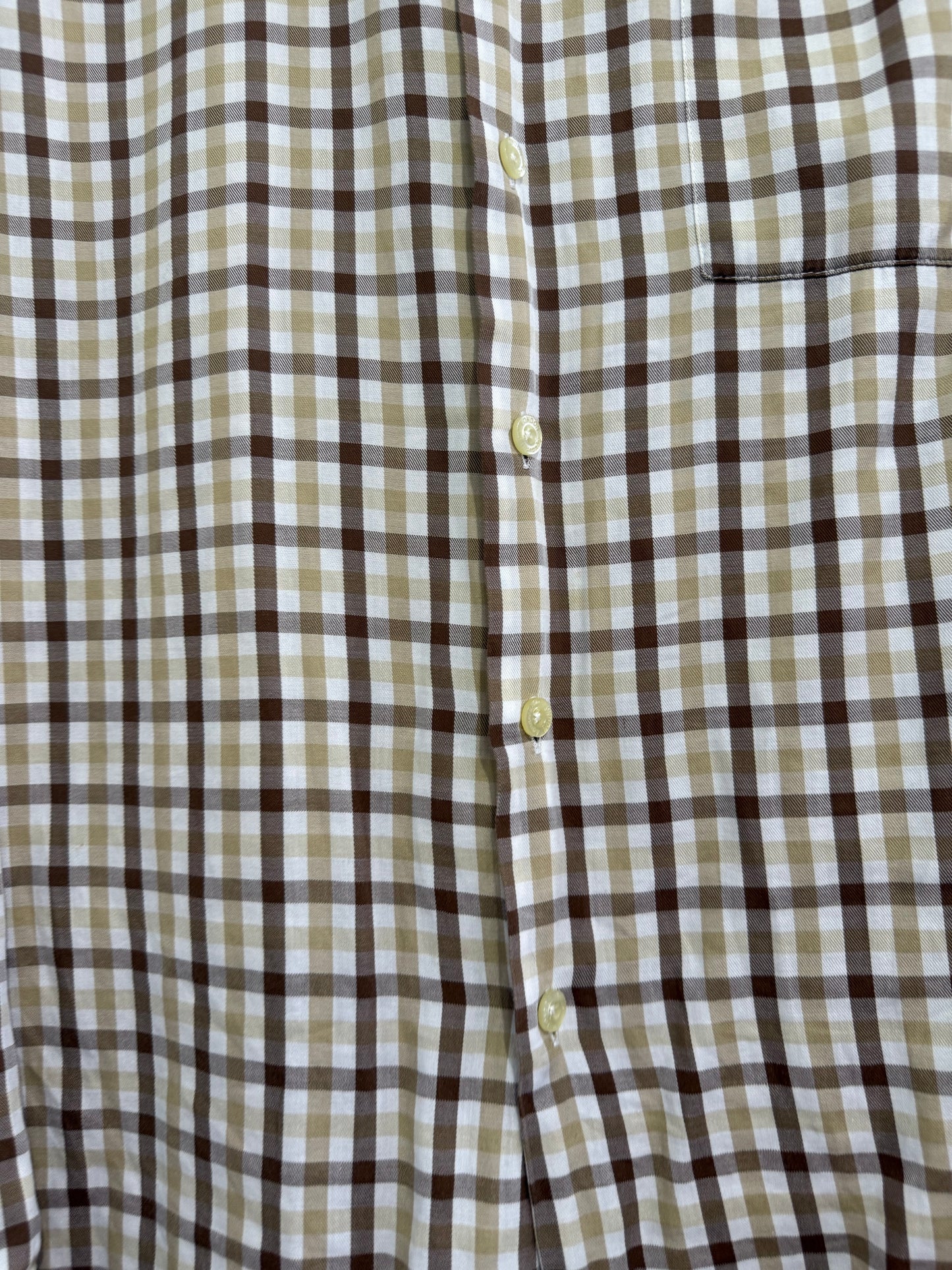Vintage 80s Aquascutum checked button up shirt. Size Medium.