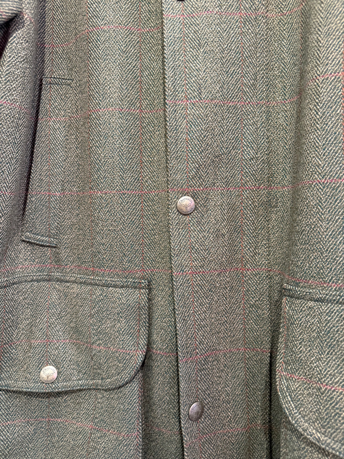 Chrysalis Tweed Wool Field Coat. Outdoors Jacket. Hunting/Country. Green. Size XXL