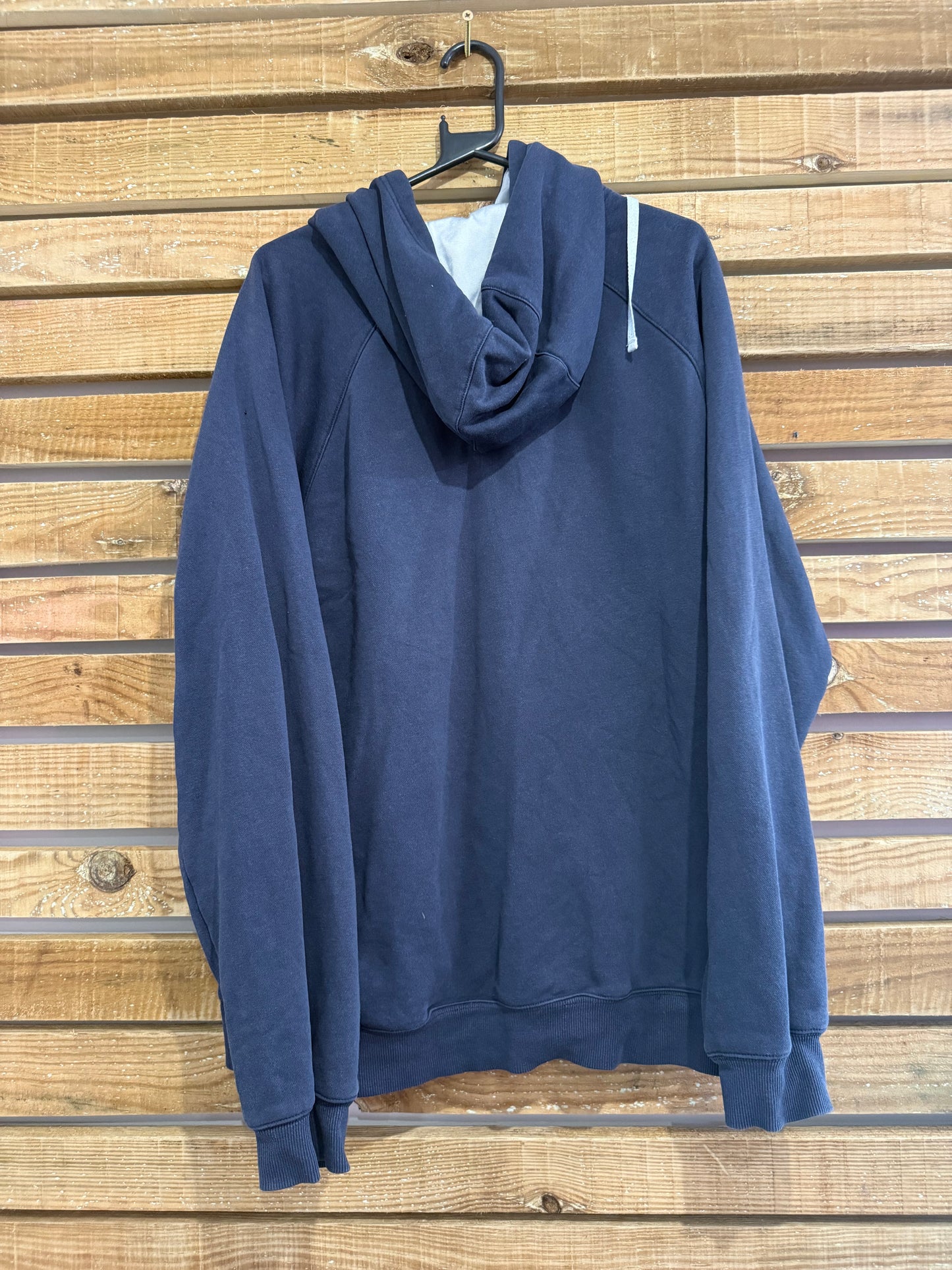 Vintage Y2K Adidas Spell-out hoodie/ hooded sweater. Navy blue. Size XL.