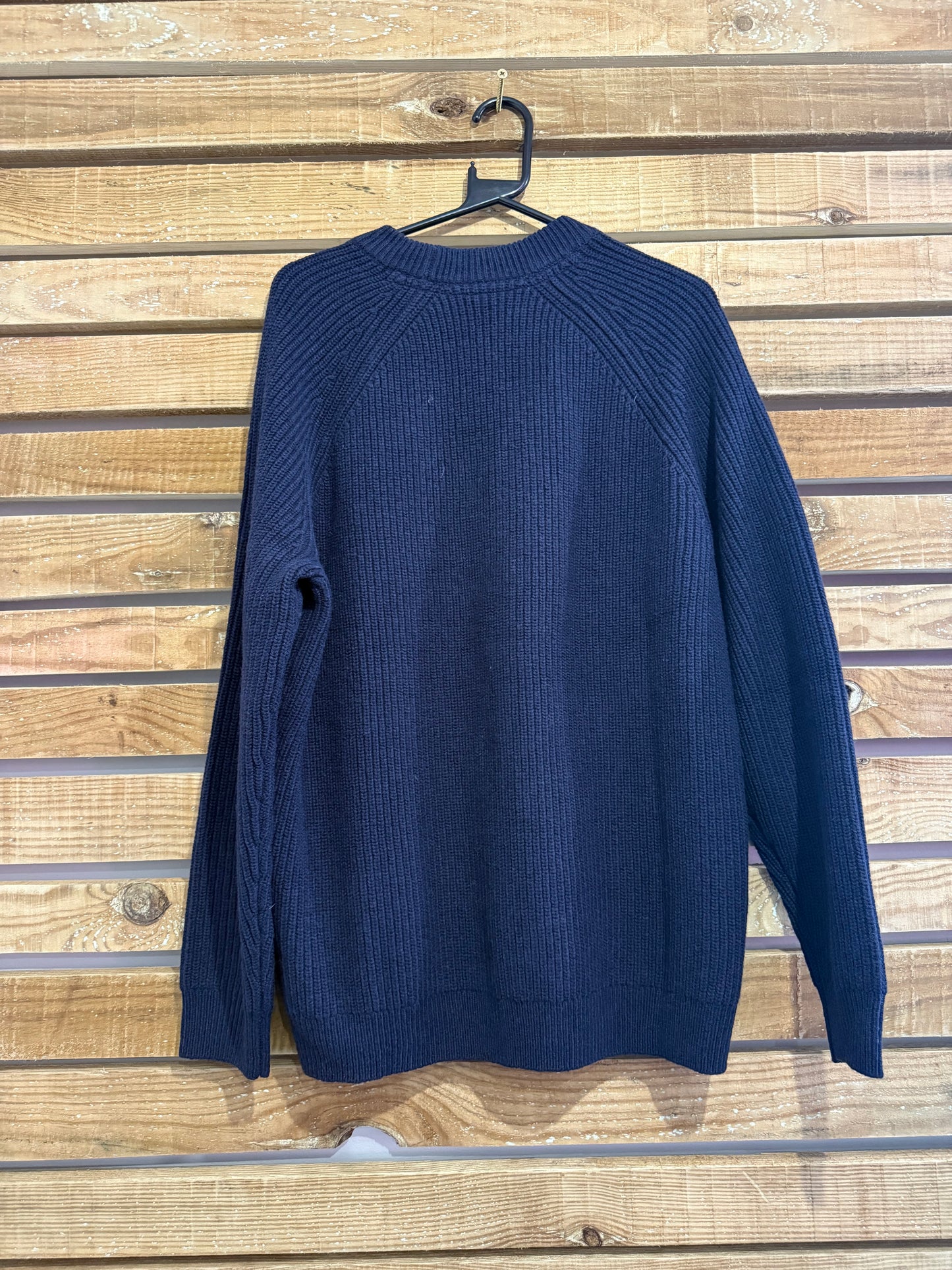 Vintage Y2K Lyle & Scott chunky knit jumper/ sweater. Blue. Size Large.