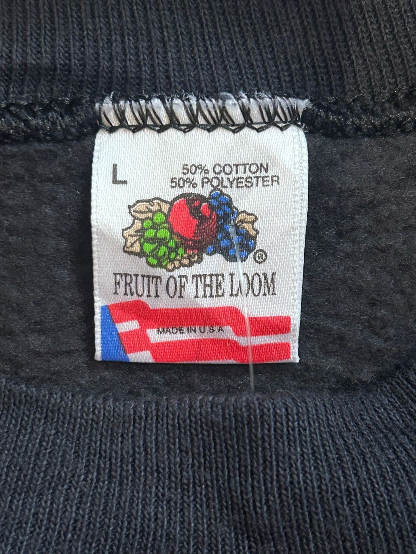 Vintage 90s American tiger animal motif sweater/ sweatshirt. USA. Black. Size Large