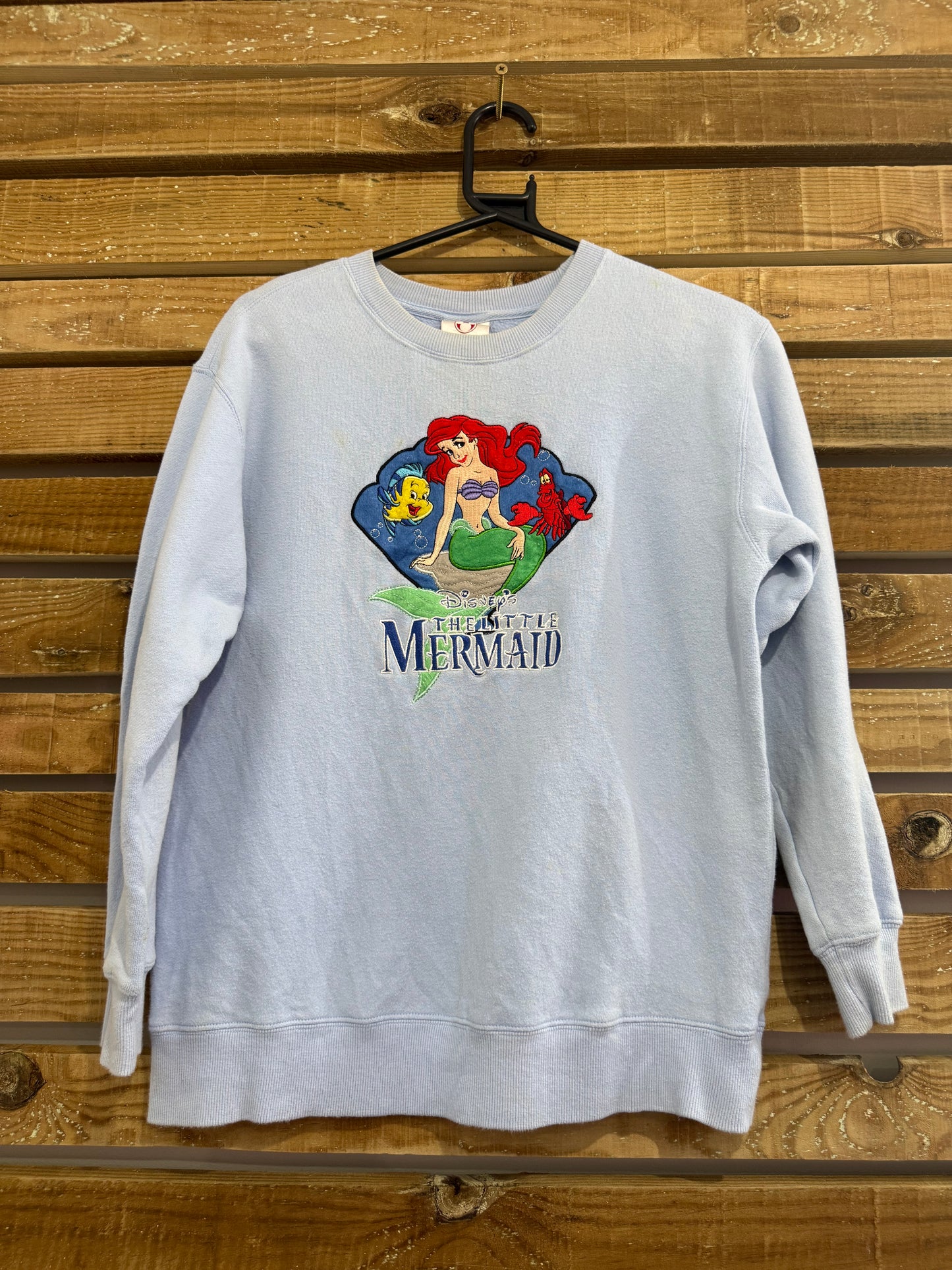 Vintage RARE 90s Disney The Little Mermaid embroidered sweater. USA. Size Small.