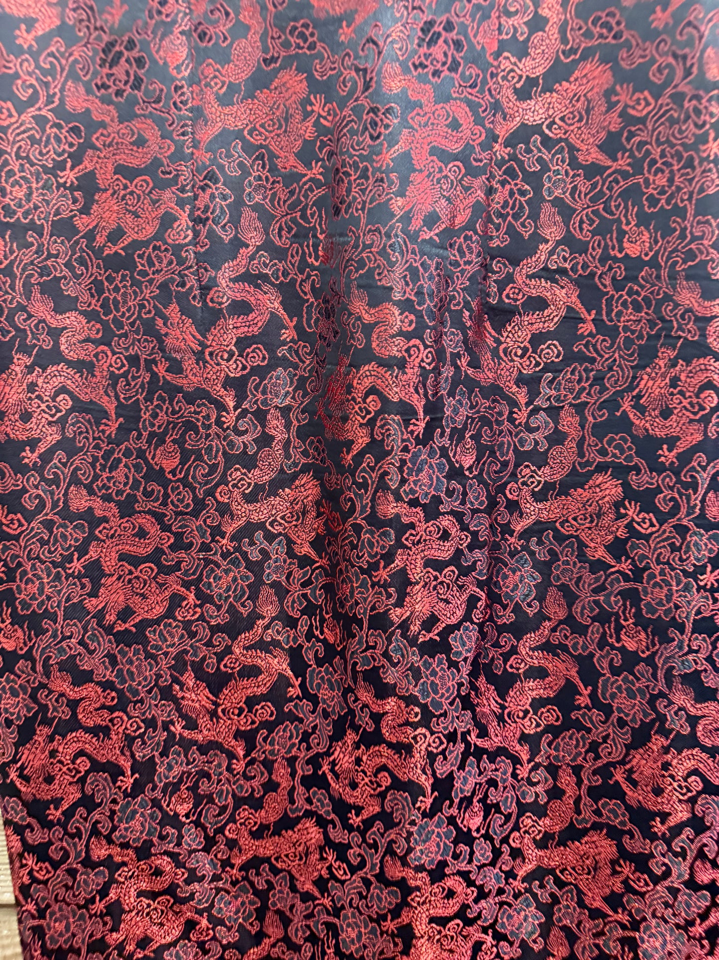 Vintage 70s Chinese long cheongsam dress. Red. Size 8