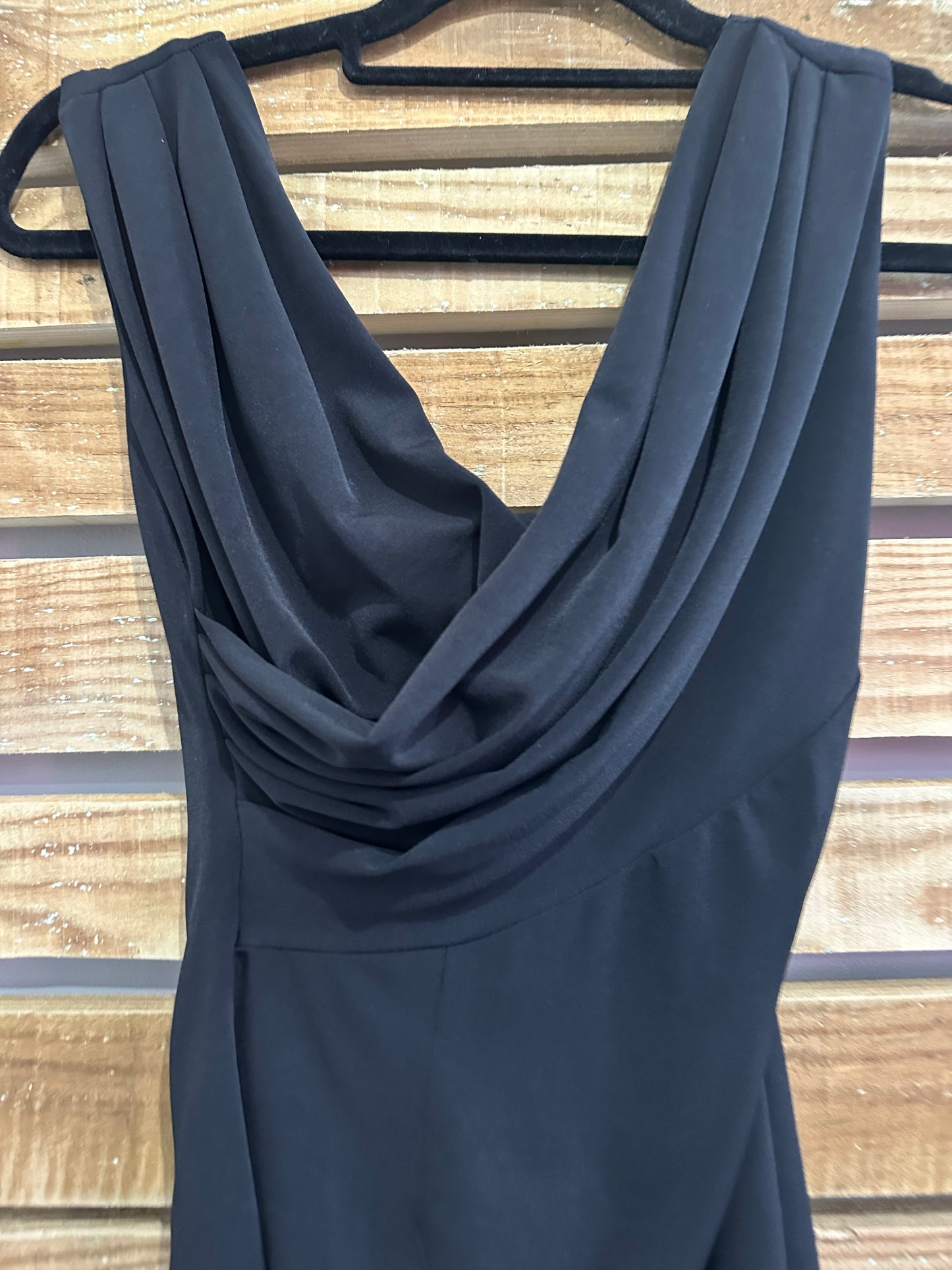 Gail Berry black cowl neck evening top. Goth. Size small.