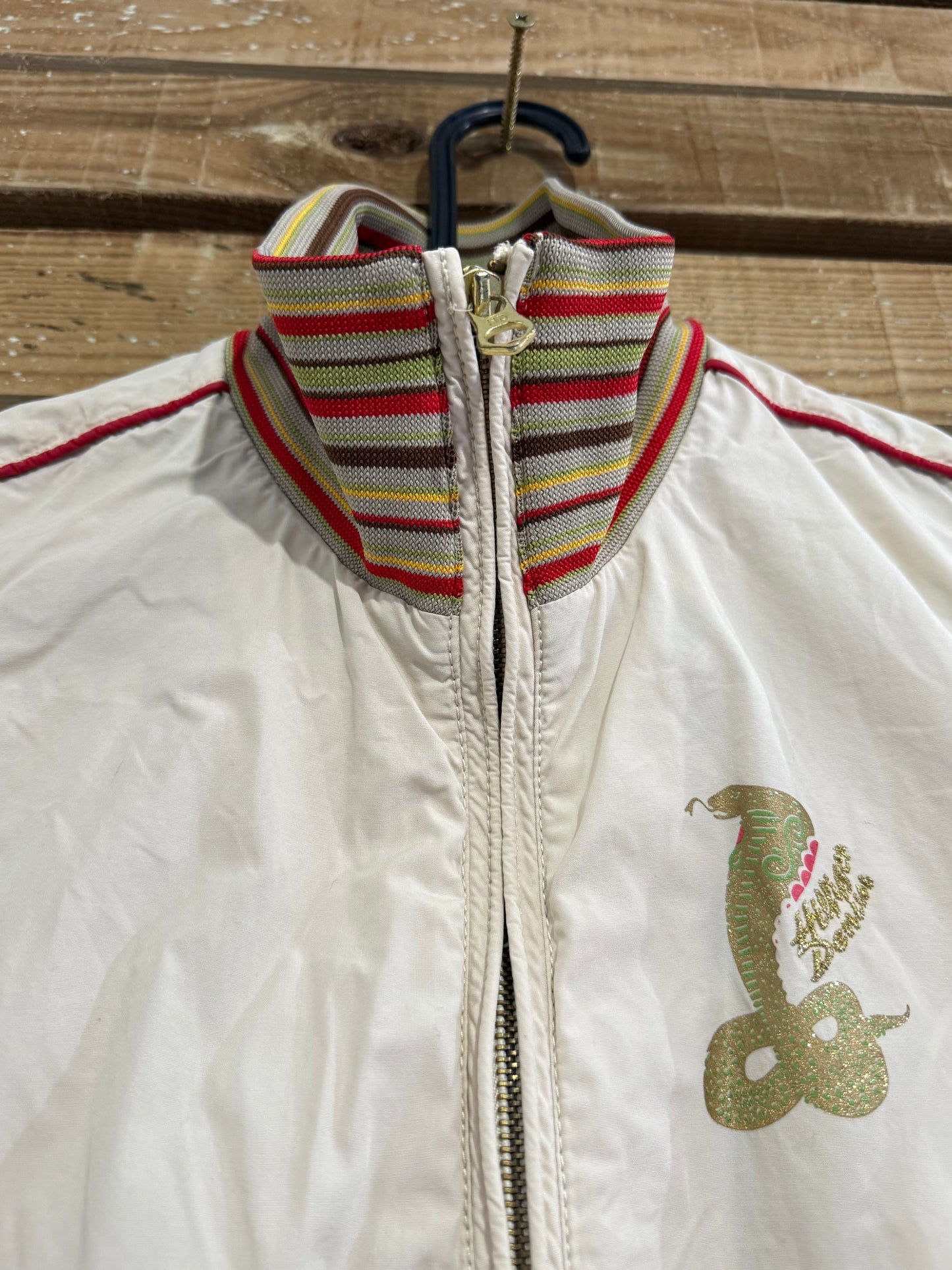 Vintage Y2K Tommy Hilfiger snake bomber Jacket. Size Small.