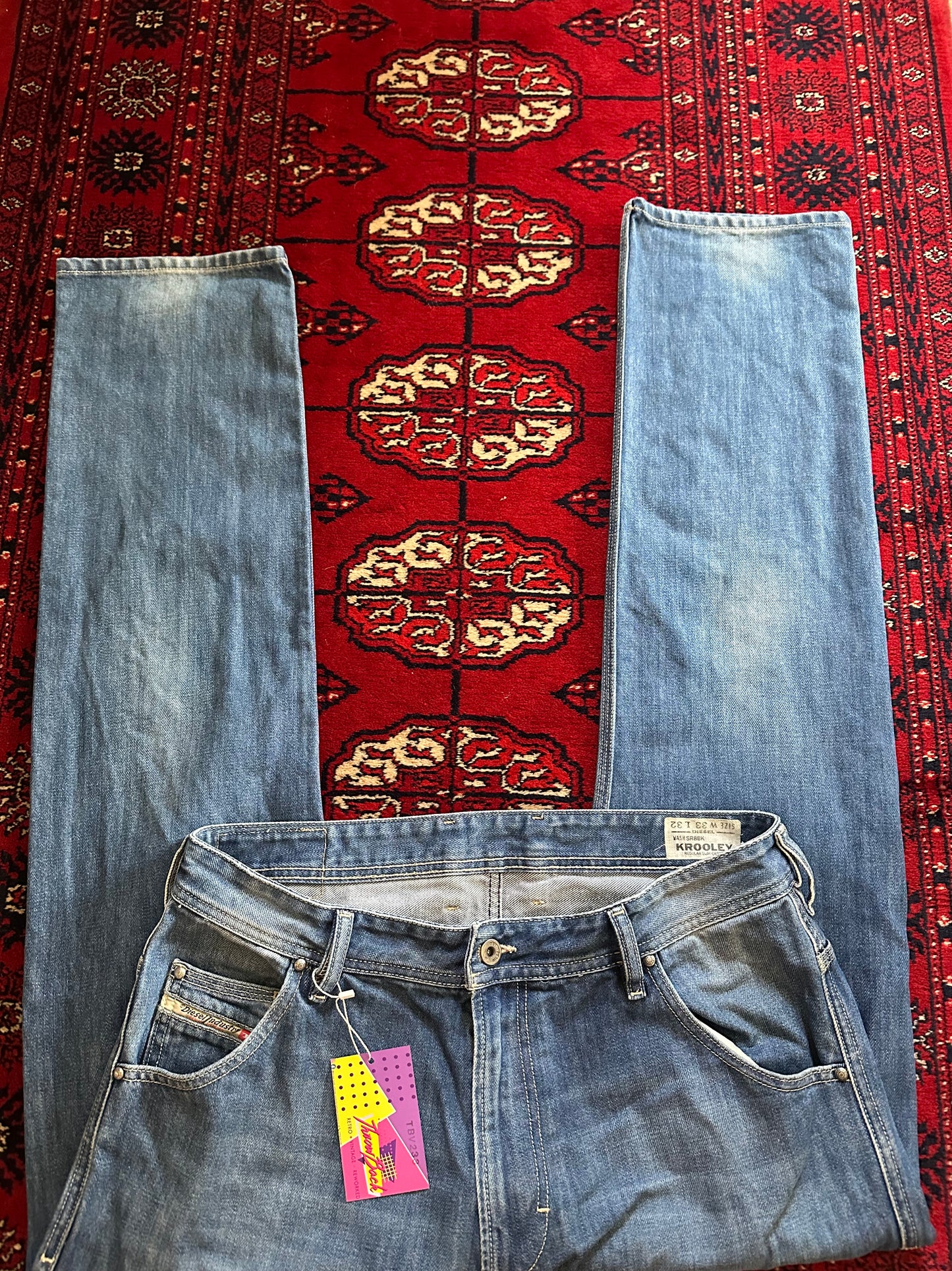 Vintage Y2K Diesel Jeans. Blue. 33 waist” 32” leg.