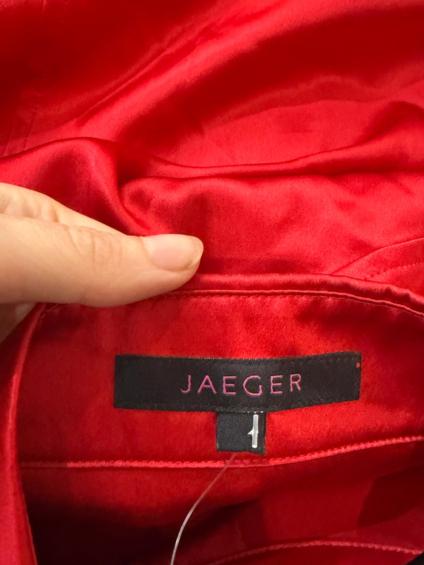 Vintage Y2K Jaeger button up silk top/ blouse/ shirt. Size 12