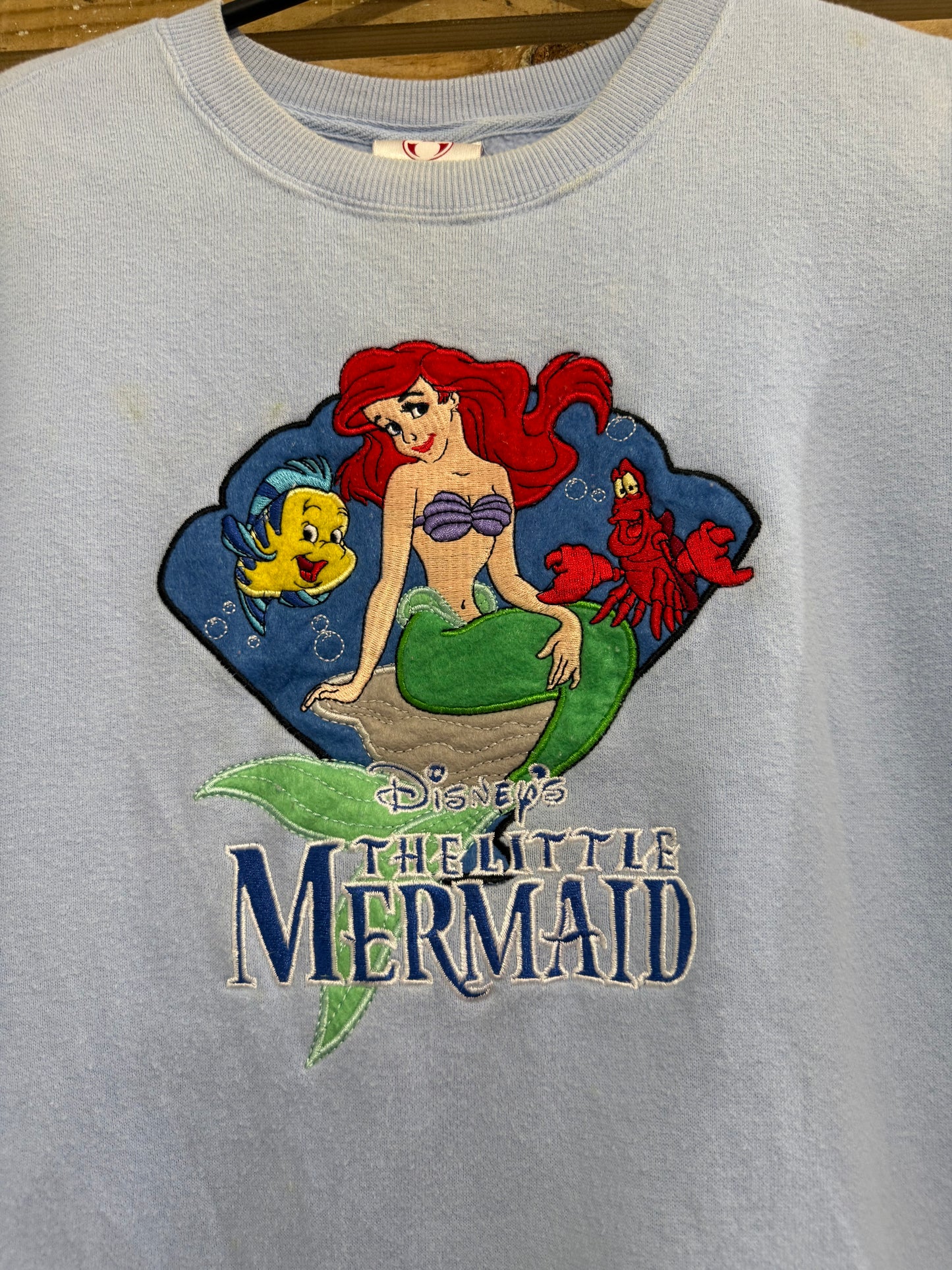Vintage RARE 90s Disney The Little Mermaid embroidered sweater. USA. Size Small.