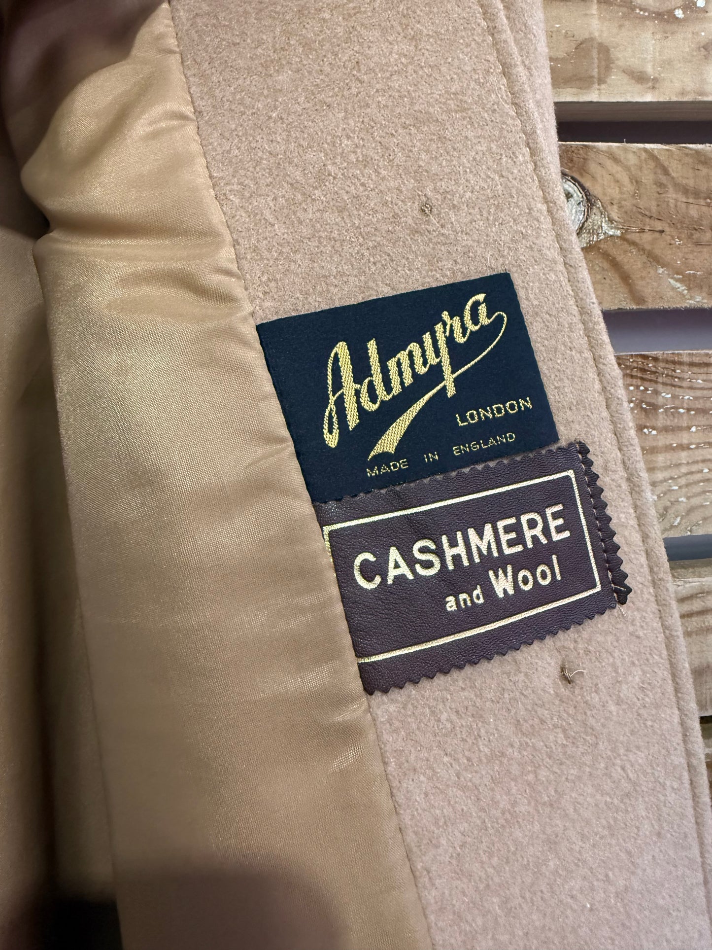 Vintage Cashmere & Wool camel Coat. Free sizing up to a 40” bust.