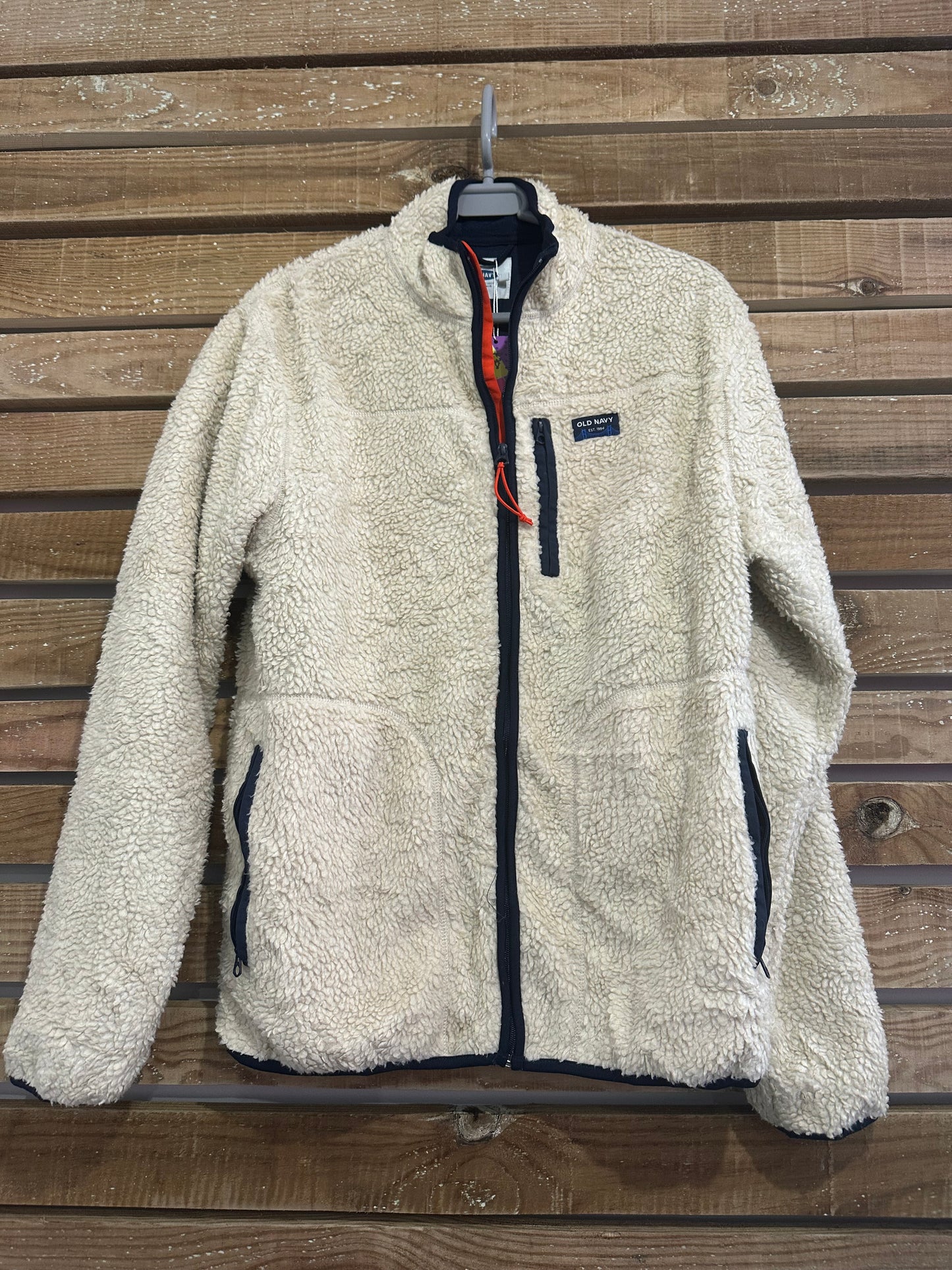 Vintage 90s Old Navy zip up fleece jacket. Size Large