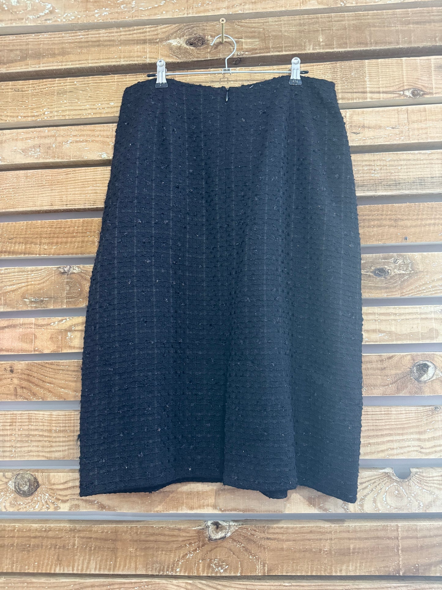 Vintage 80s Jaeger textured wool skirt. Waist 30”