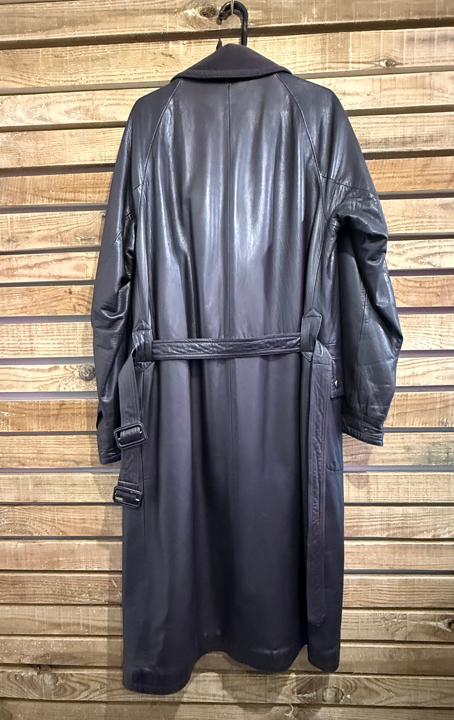 Vintage Y2K RARE Ralph Lauren purple label lambskin leather jacket. Trench/ mac. Brown. Size Medium.