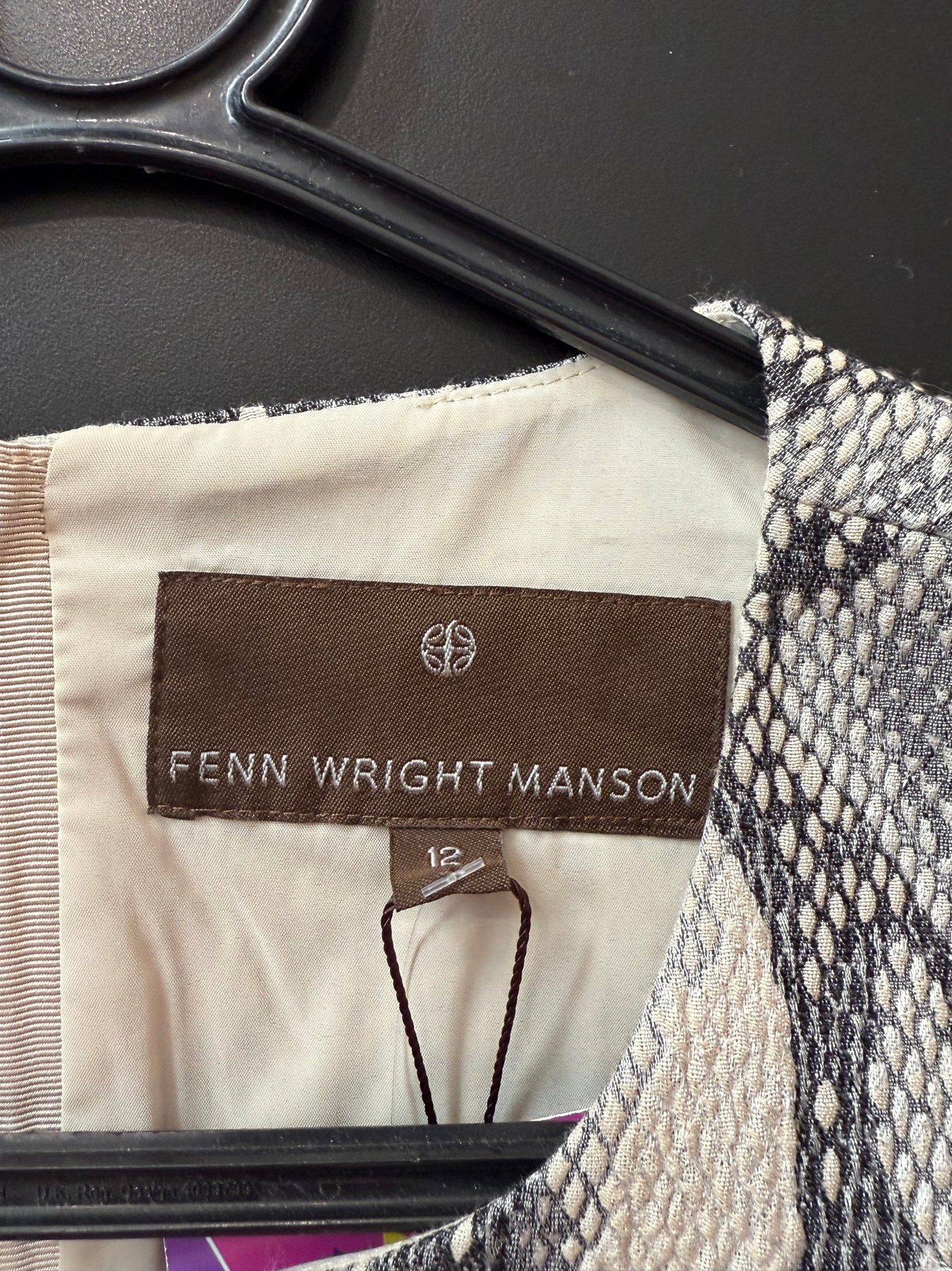 BNWT Fenn Wright Manson 60’s style shift Dress. Snakeskin. Size UK12