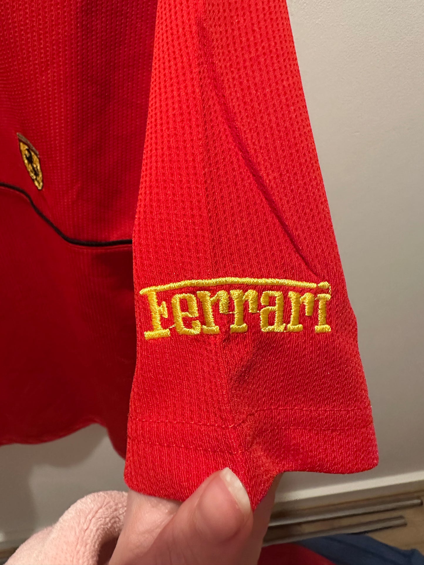 Vintage 90s Ferrari racing top/ t-shirt. Motorsport. Size XL
