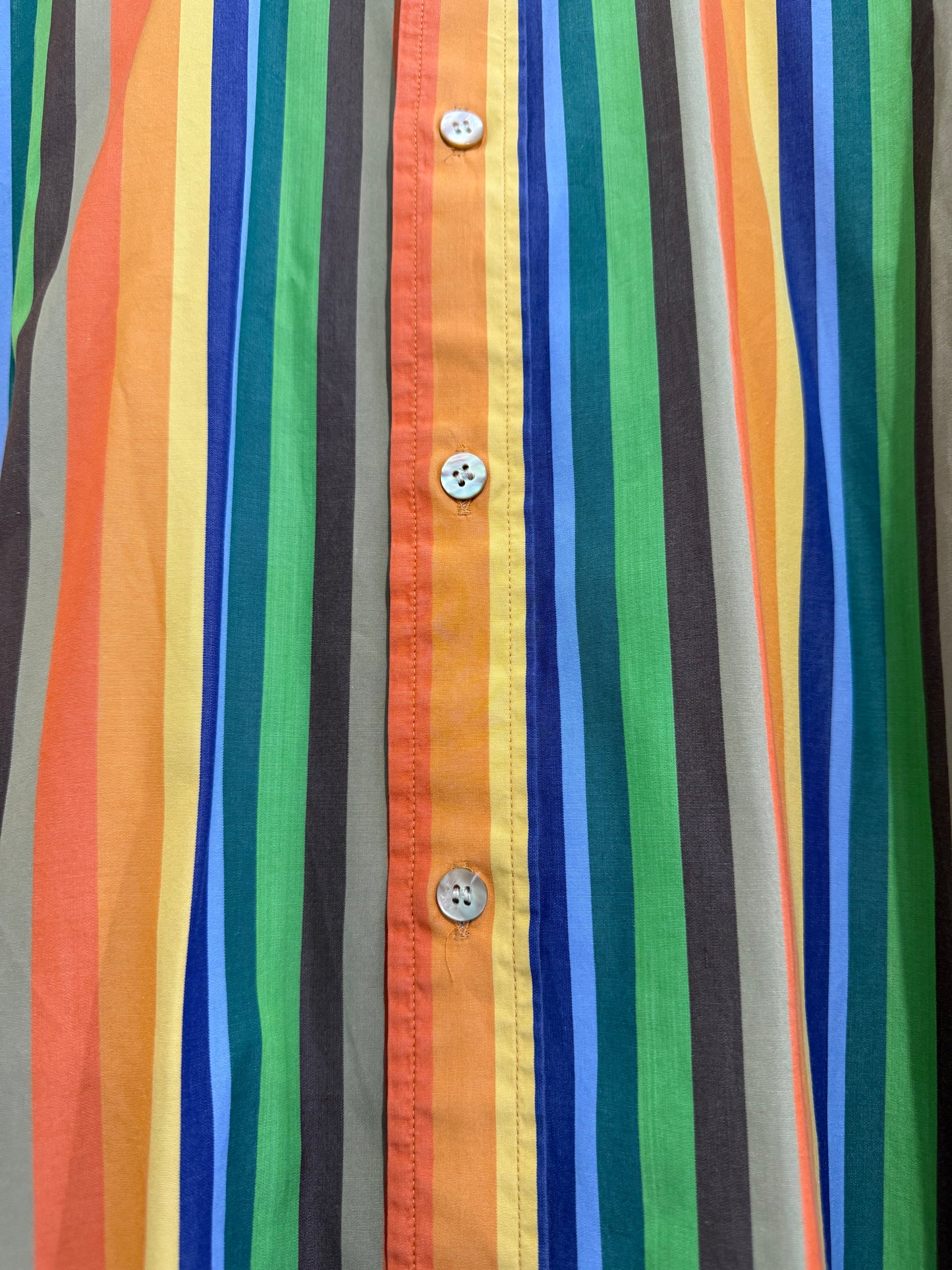 Ted Baker striped shirt. 16.5” collar. Size Large.