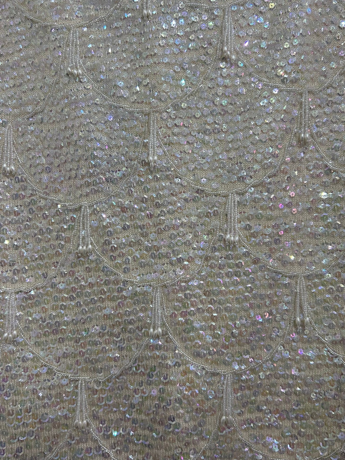 Vintage 60s beaded sleeveless top. Uk12. Christmas/ party/ winter