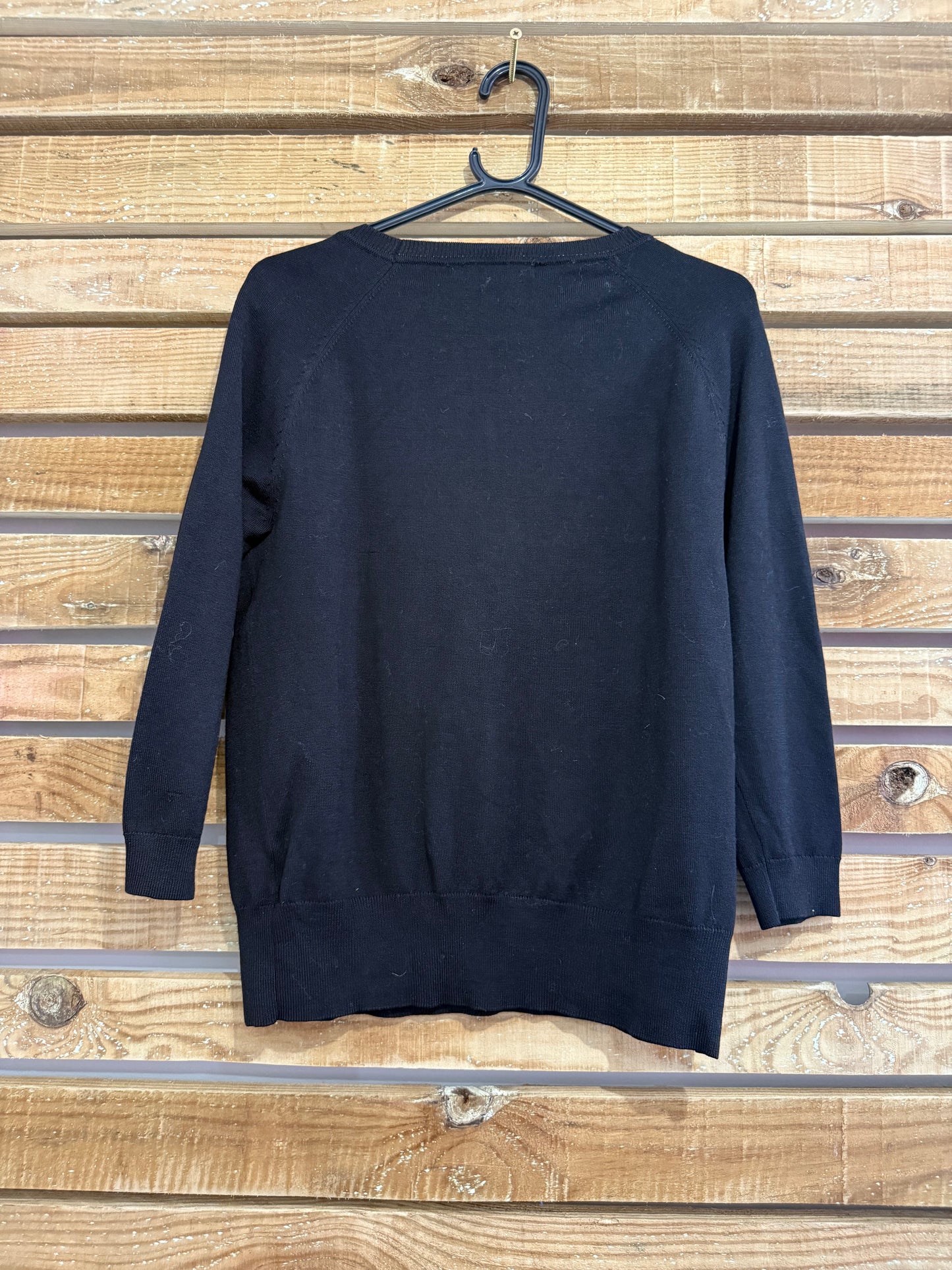 Karen Millen perfect sequin knit jumper/ sweater. Black. Size 3 (up to a size 14)