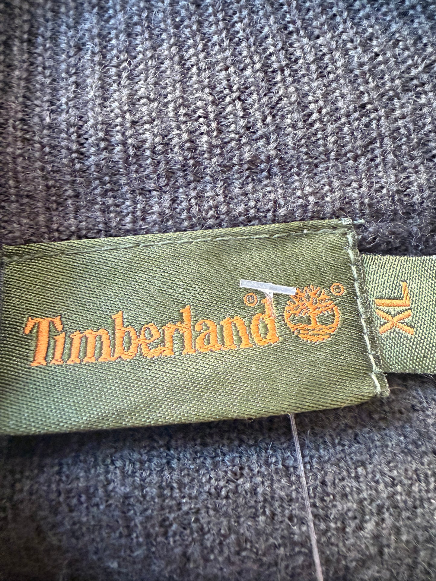 Vintage Y2K Timberland zip up knit cardigan/ jumper. Green. Size XL.