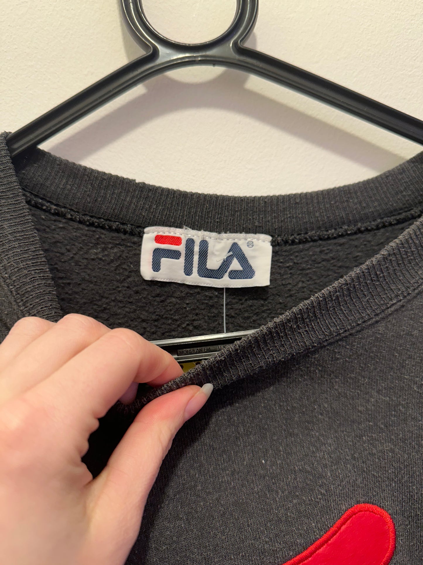 Vintage Rare 80s Fila spell-out sweater/ sweatshirt. Size XL