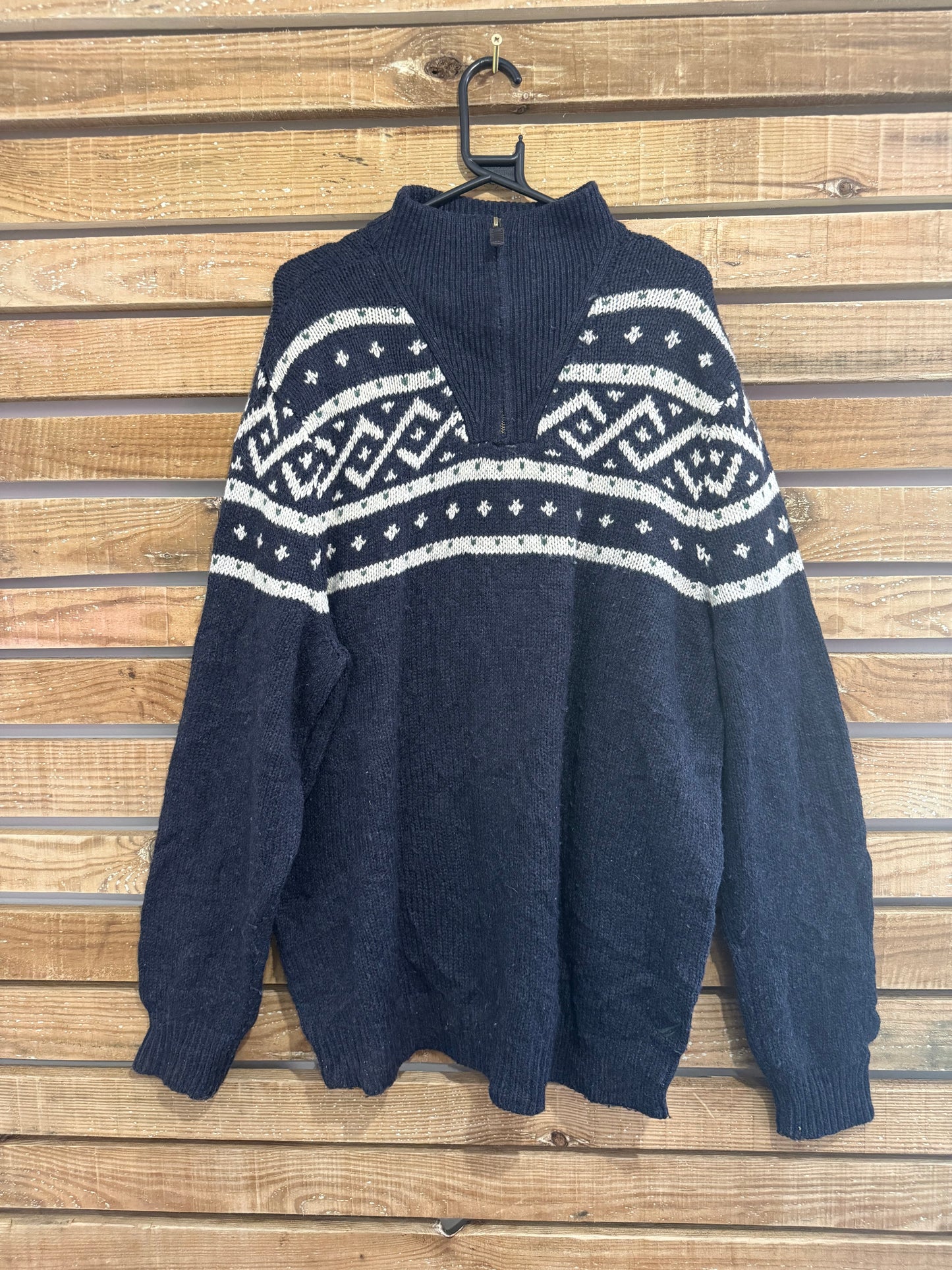 Vintage 90s Nautica 1/4 zip jumper/ sweater. Size XL